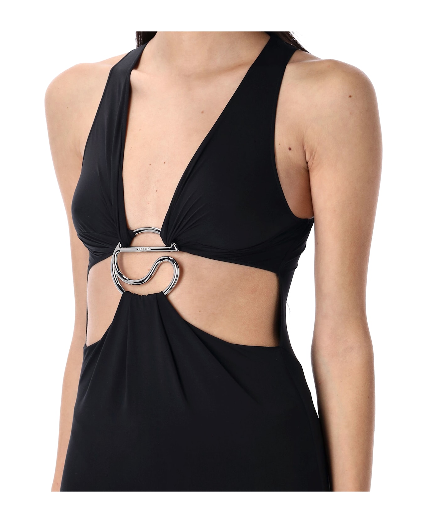 Coperni Cut-out C-logo Long Dress - BLACK