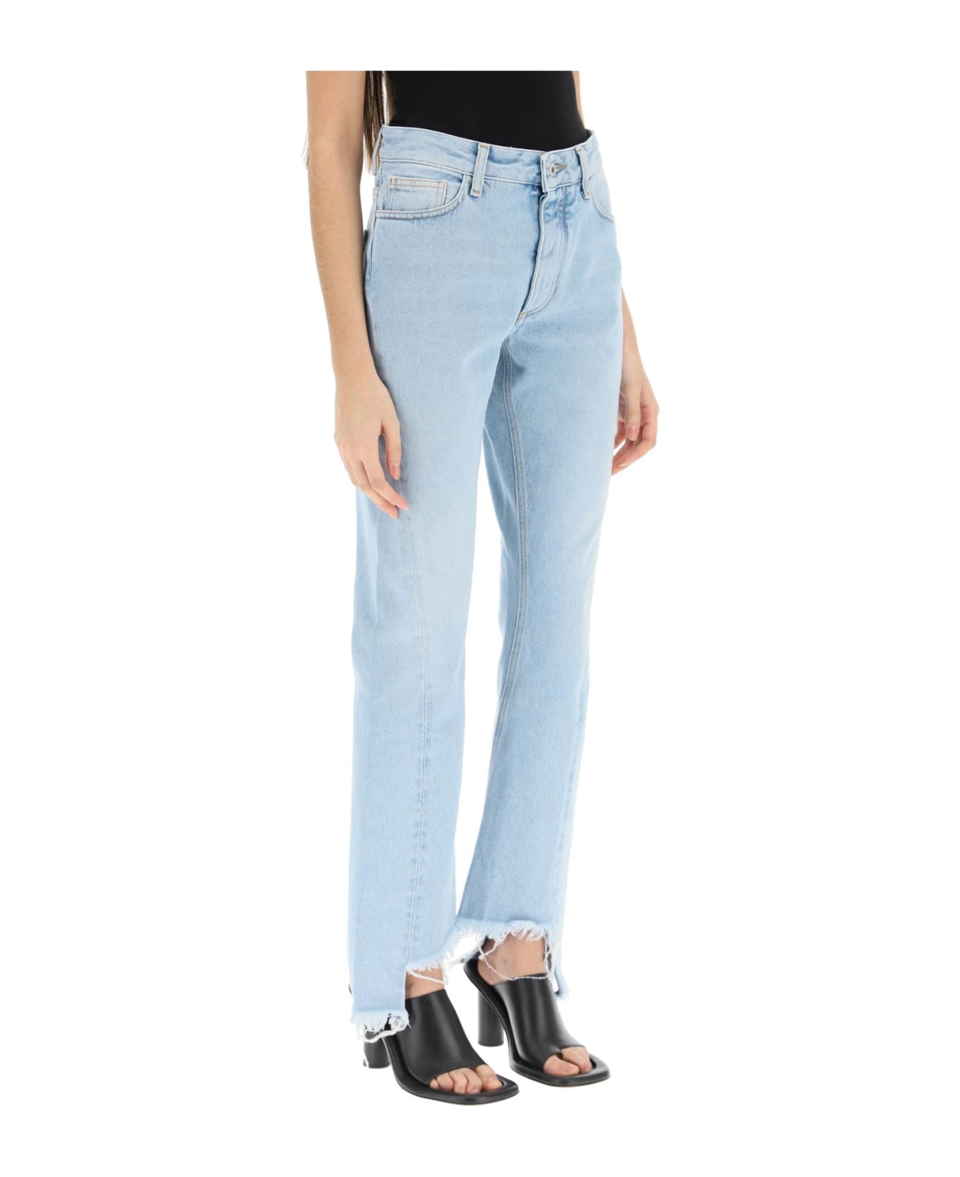 Off-White Slim-fit Jeans With Twisted Seams - Blue