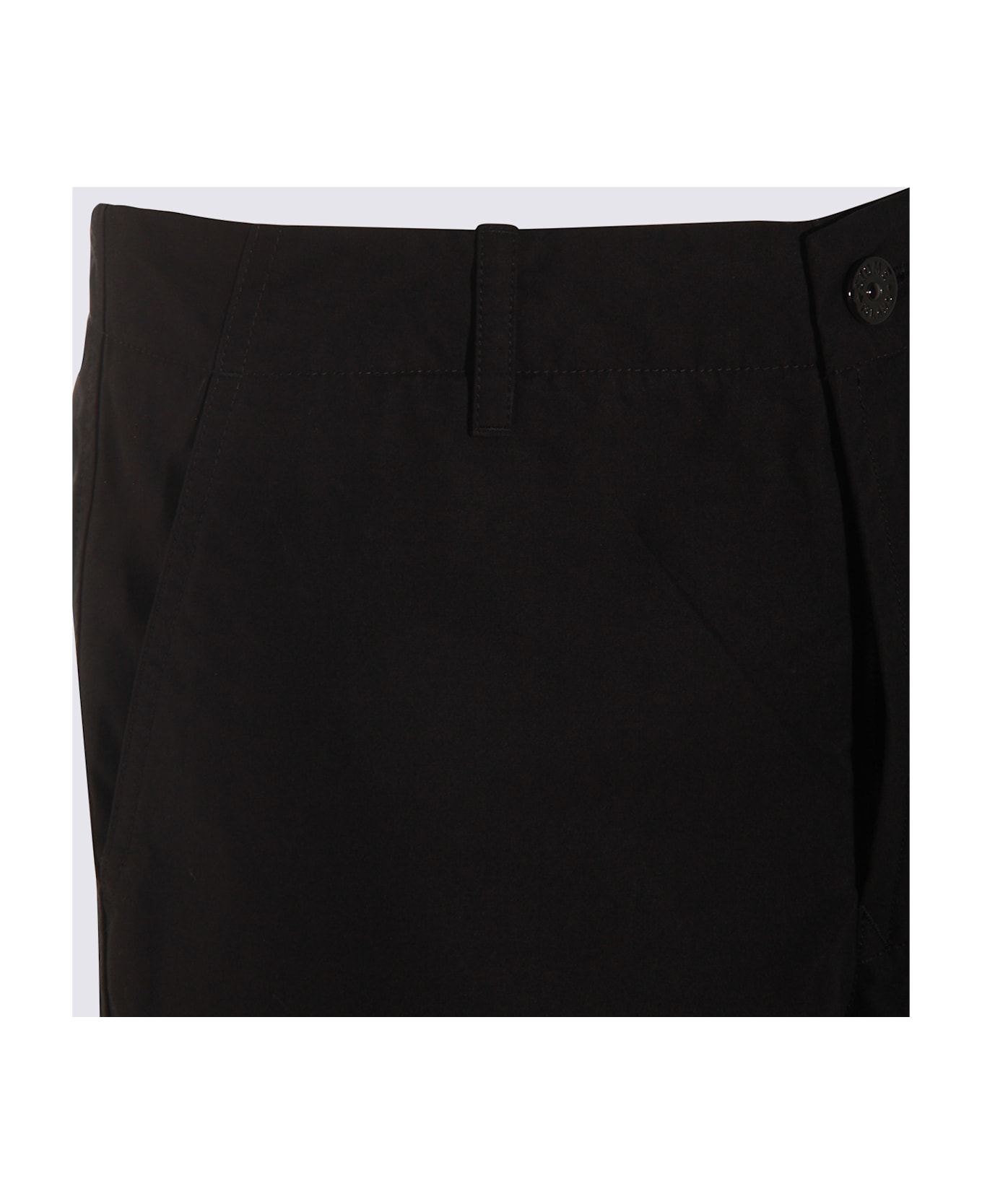 Stone Island Black Cotton Pants - Black