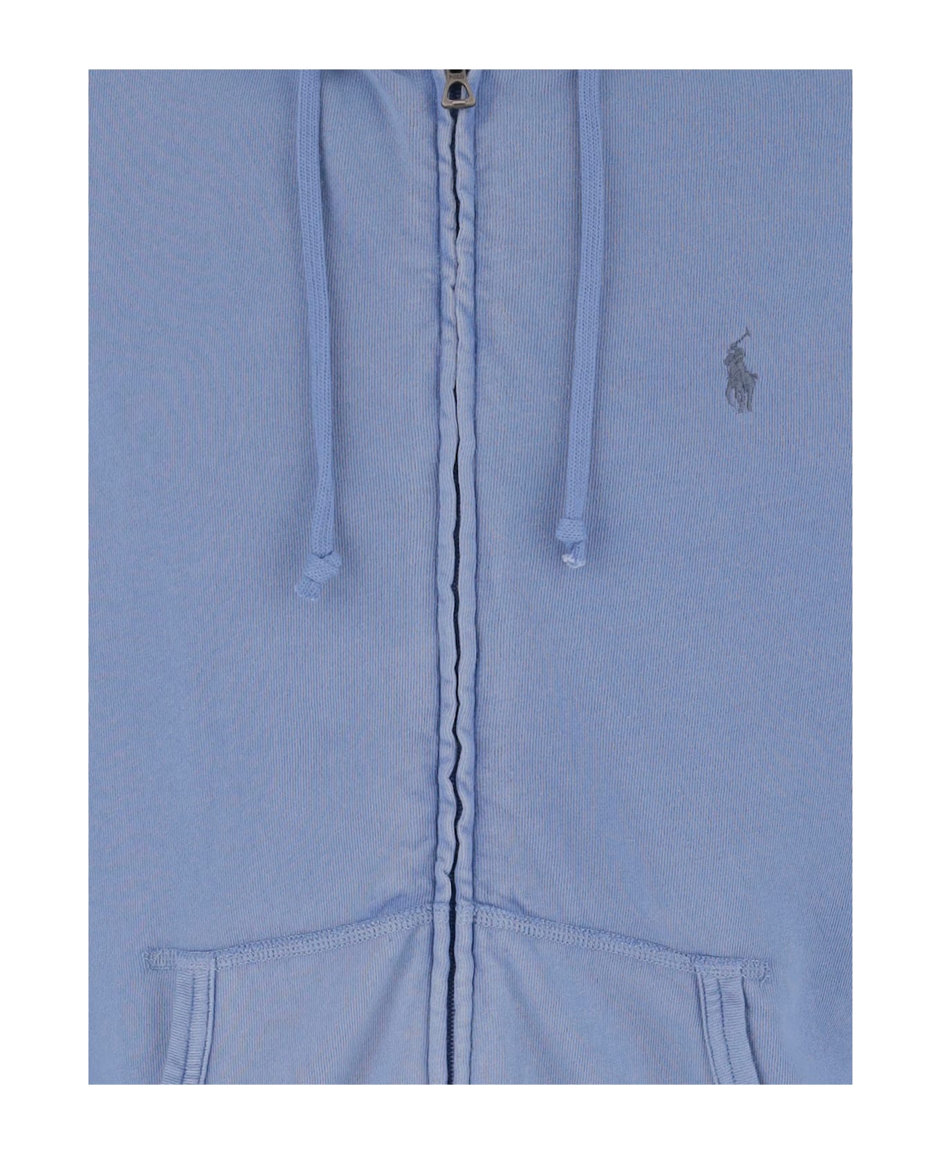 Ralph Lauren Cotton Hoodie - CAMPUS BLUE