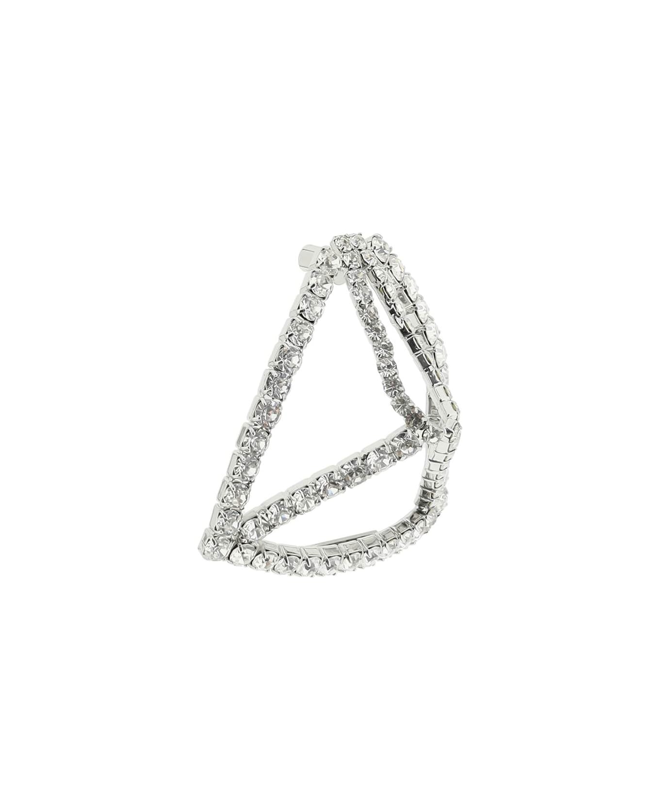 AREA 'crystal Pyramid' Earrings - CLEAR SILVER (Silver)