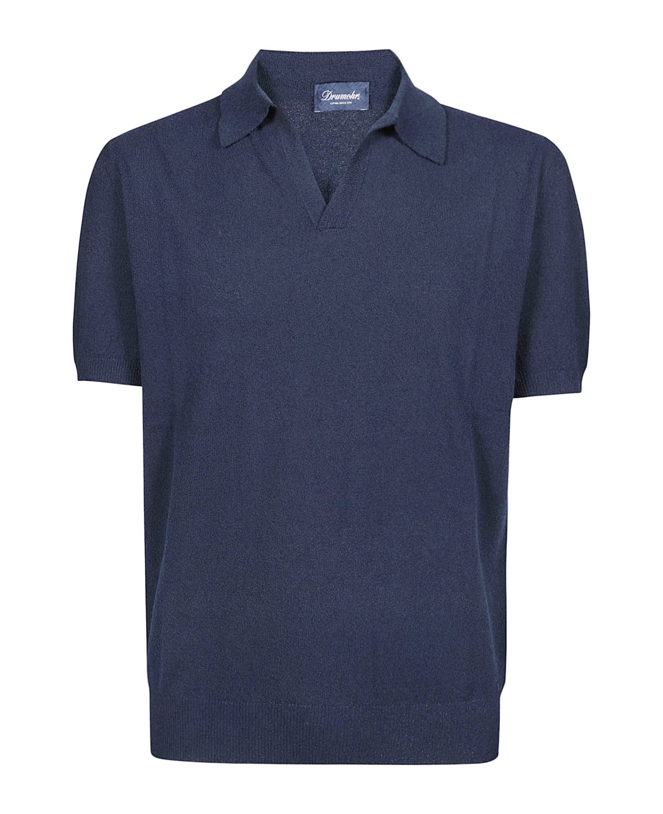 Drumohr Jhonny Short Sleeve Polo Shirt - Blu