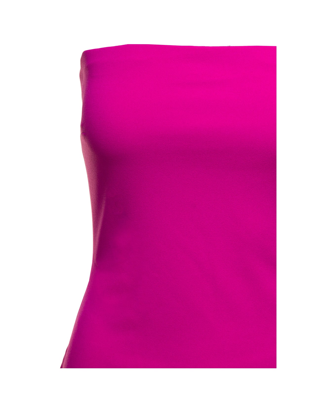 Solace London Fuchsia Maxi 'zora' Dress With Deep Front Vent In Polyester Woman - Fuchsia