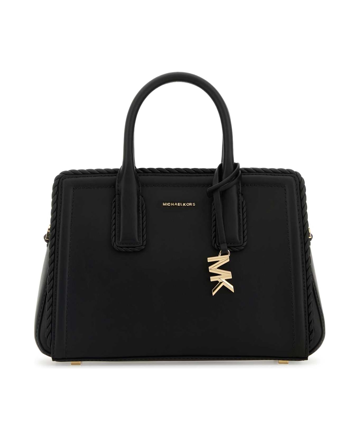 Michael Kors Black Leather Laila Handbag - BLACK