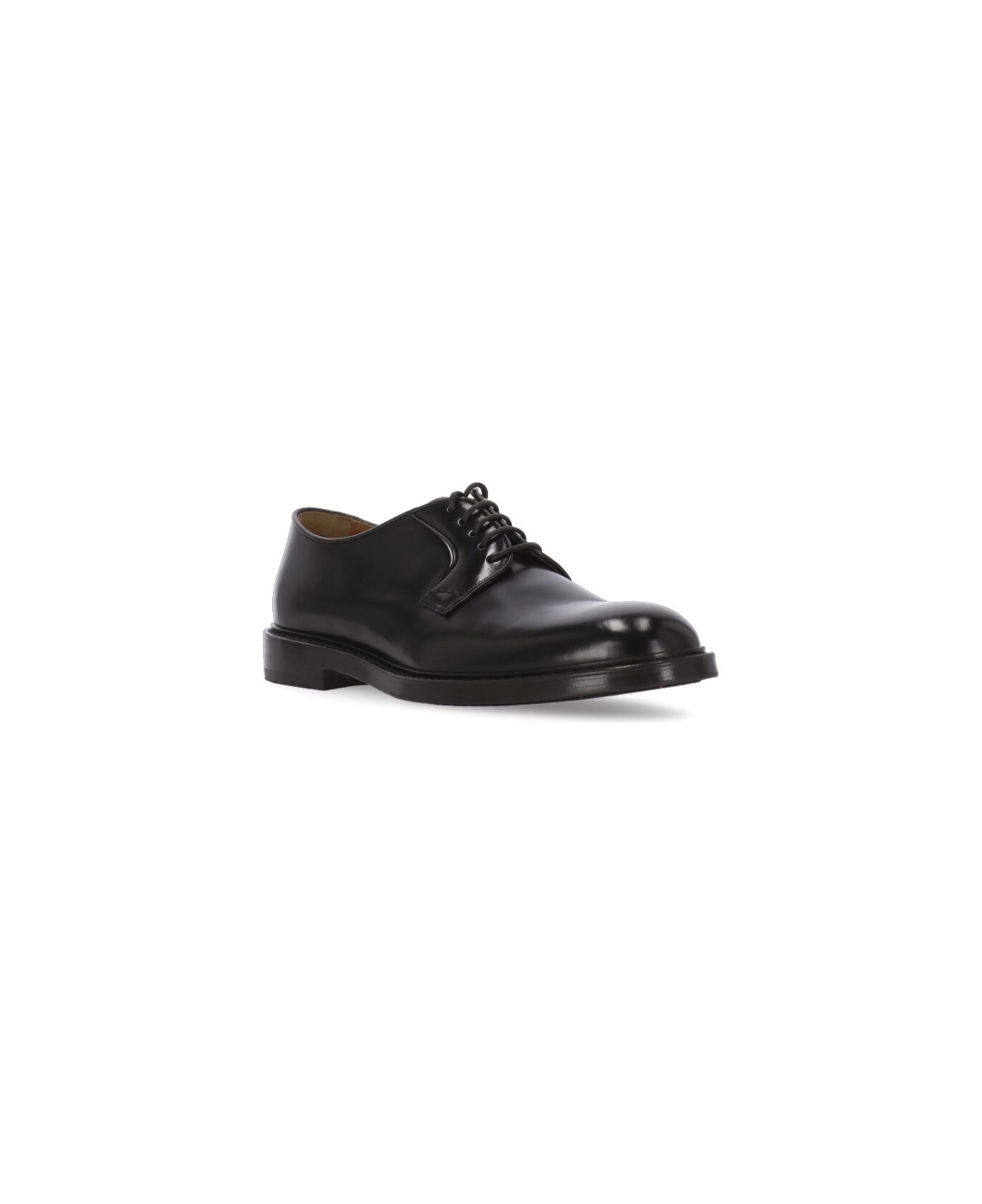 Doucal's Horse Lace-up Shoes - Black