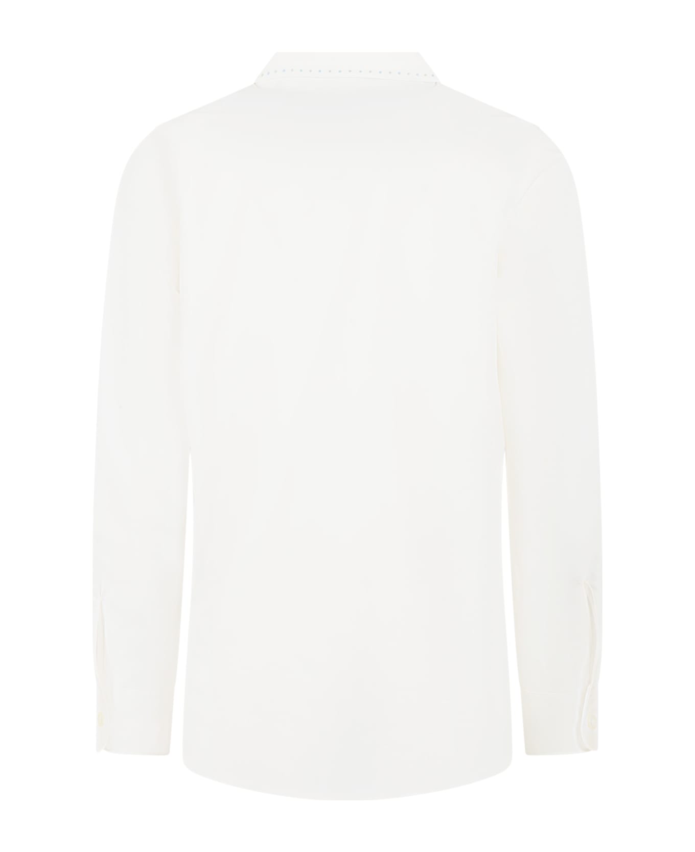 Gucci White Shirt For Boy With Polka Dots - White