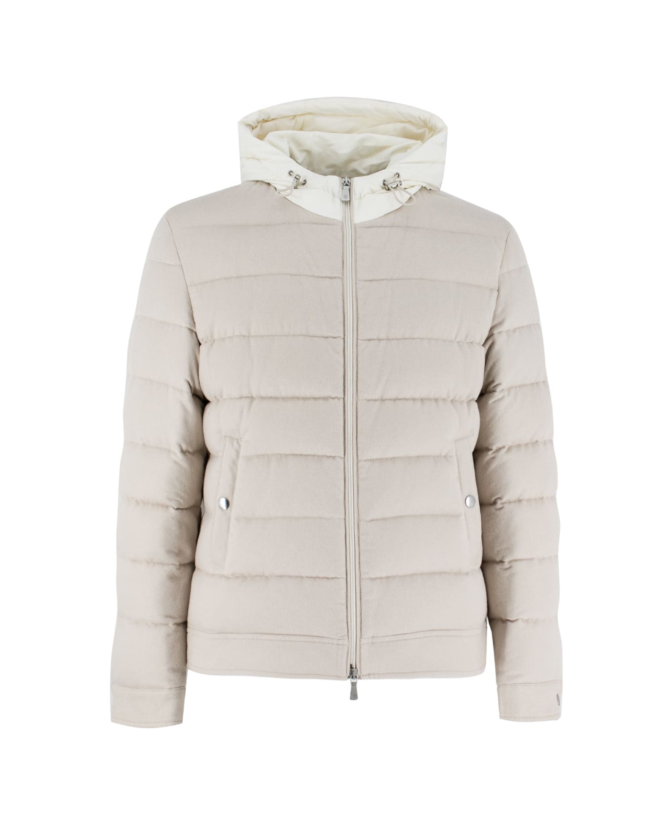 Eleventy Down Jacket - SAND AND IVORY