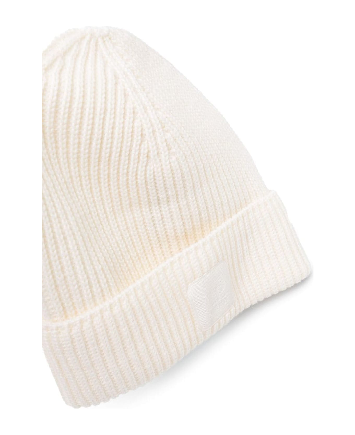 C.P. Company Ivory White Wool Beanie - Gauze white 帽子