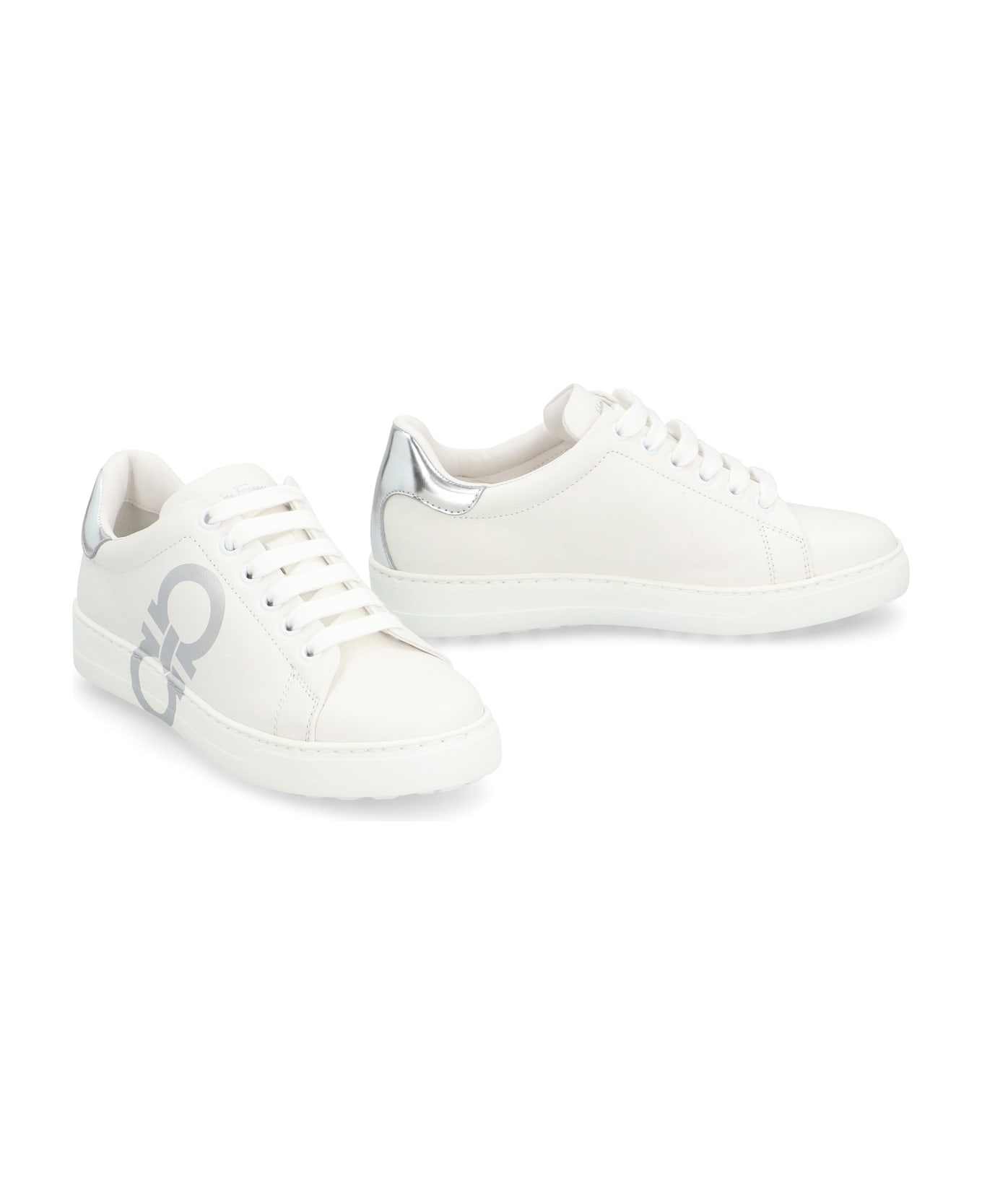 Ferragamo Leather Low-top Sneakers - White
