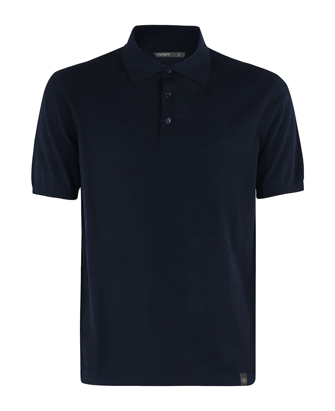 Kangra Blue Cotton Polo Shirt - Blue ポロシャツ