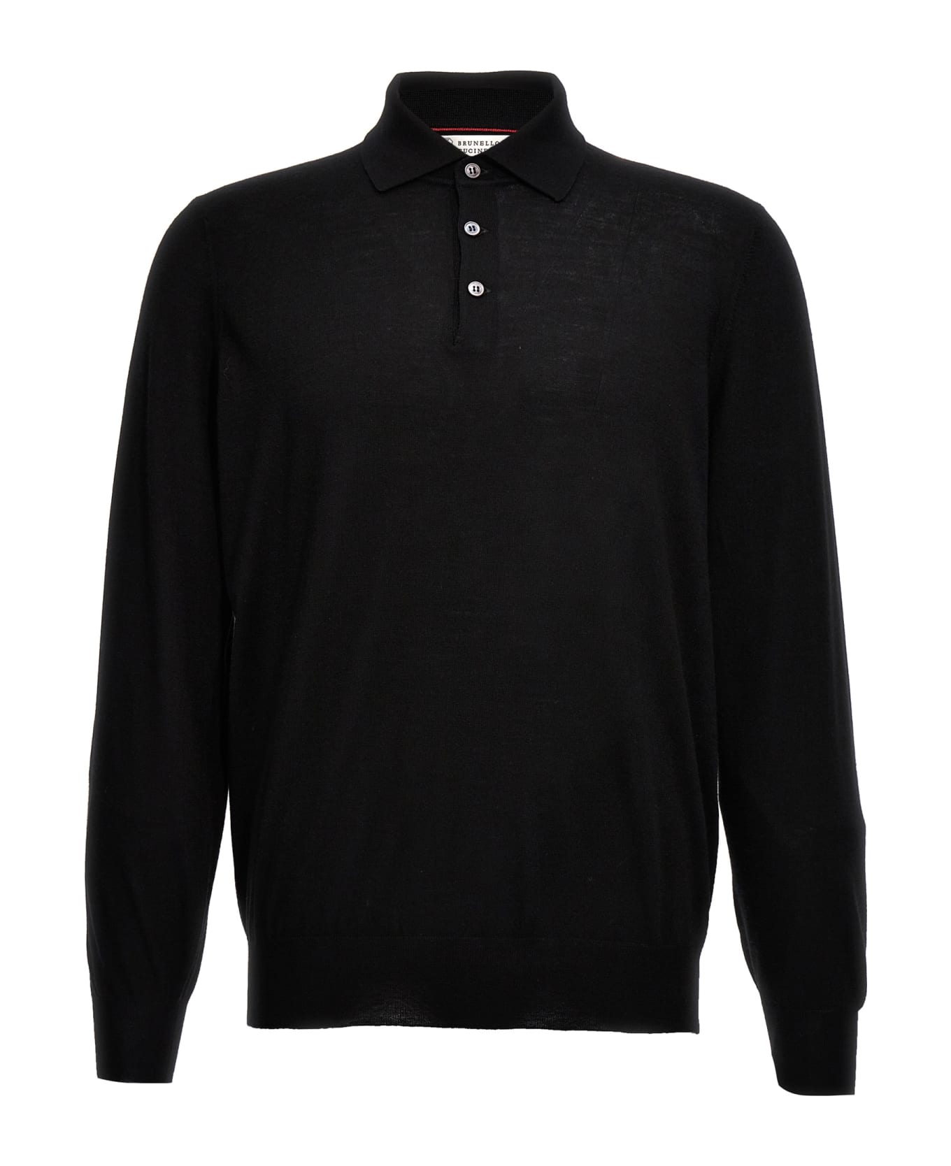 Brunello Cucinelli Knitted Polo Shirt - Black  