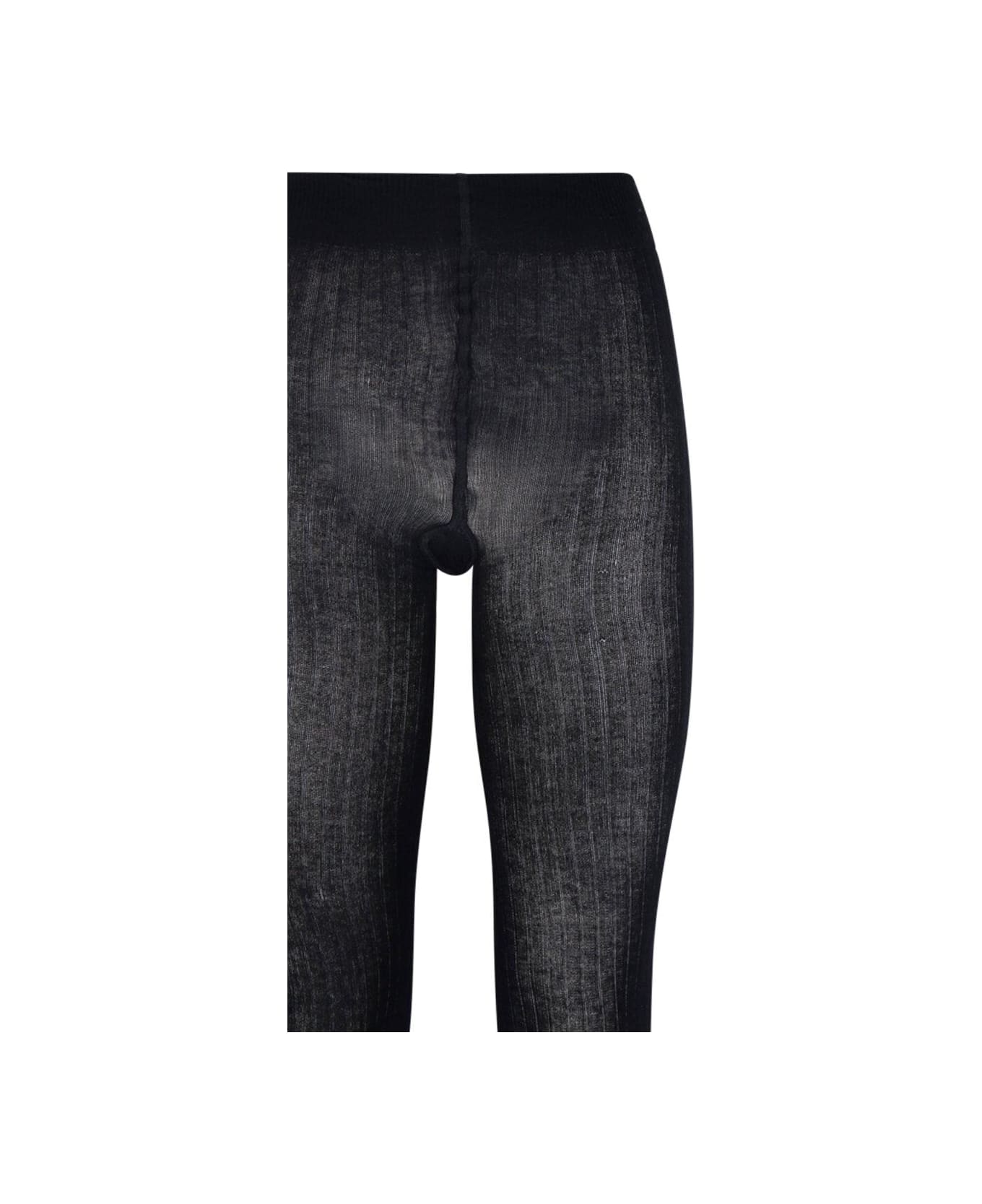 Max Mara High Waist Knitted Tights - BLACK