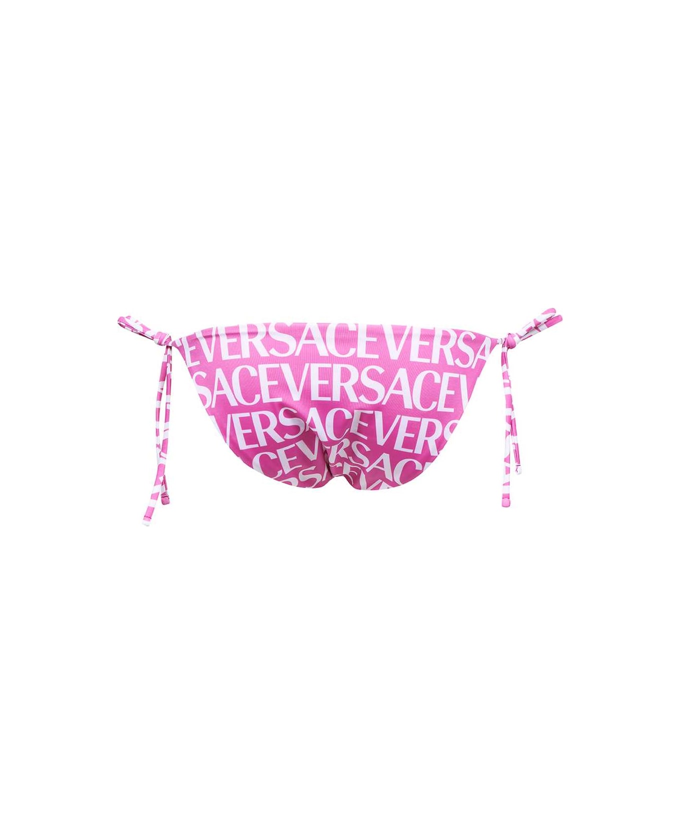 Versace All-over Logo Bikini Bottoms - Fuchsia