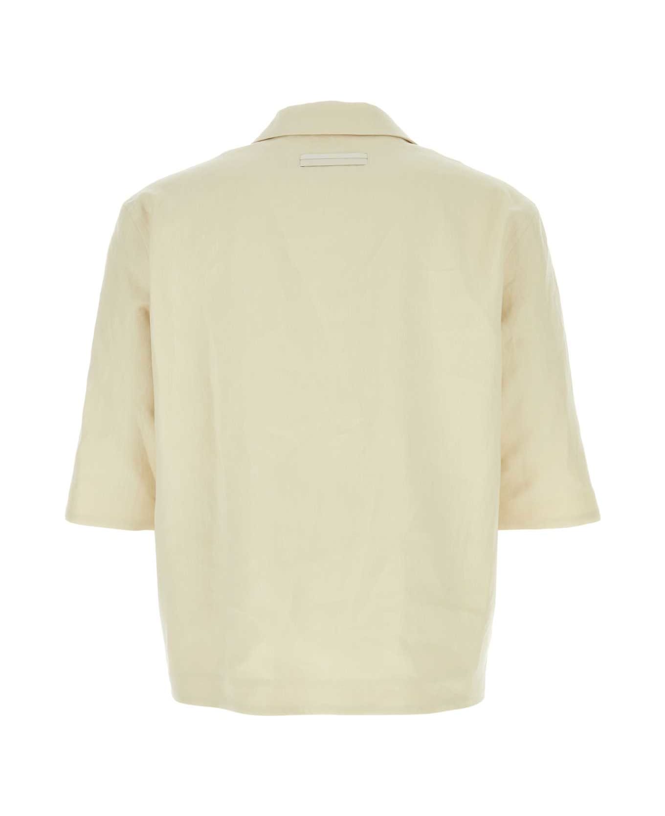 Zegna Sand Linen Shirt - G シャツ