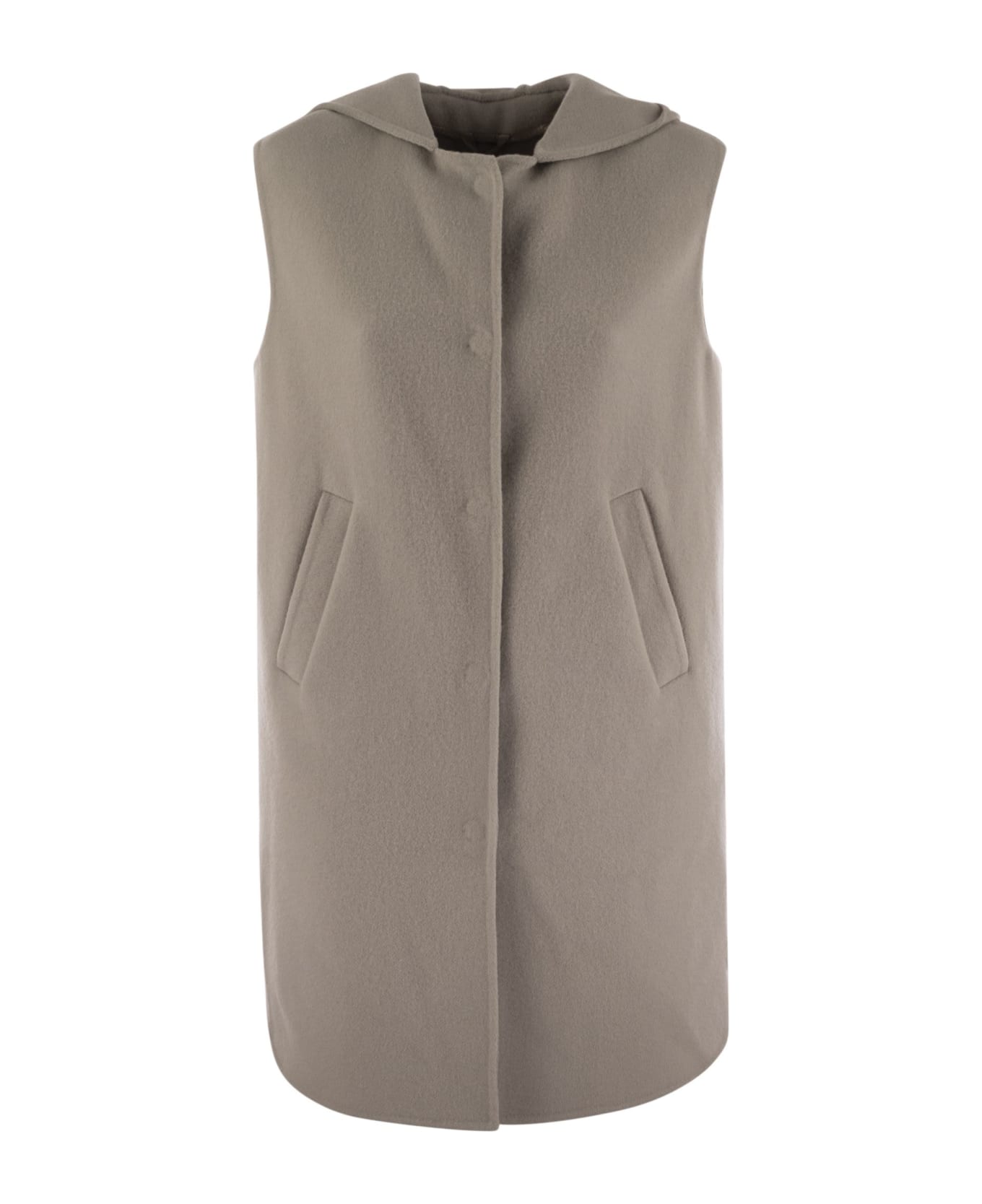 Herno Wool Hooded Sleeve - Beige