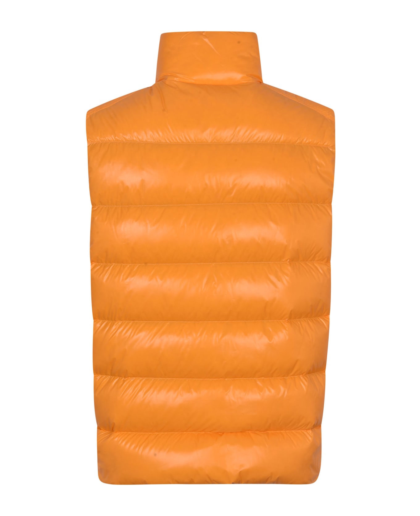 Moncler Logo Patched Padded Vest - Orange