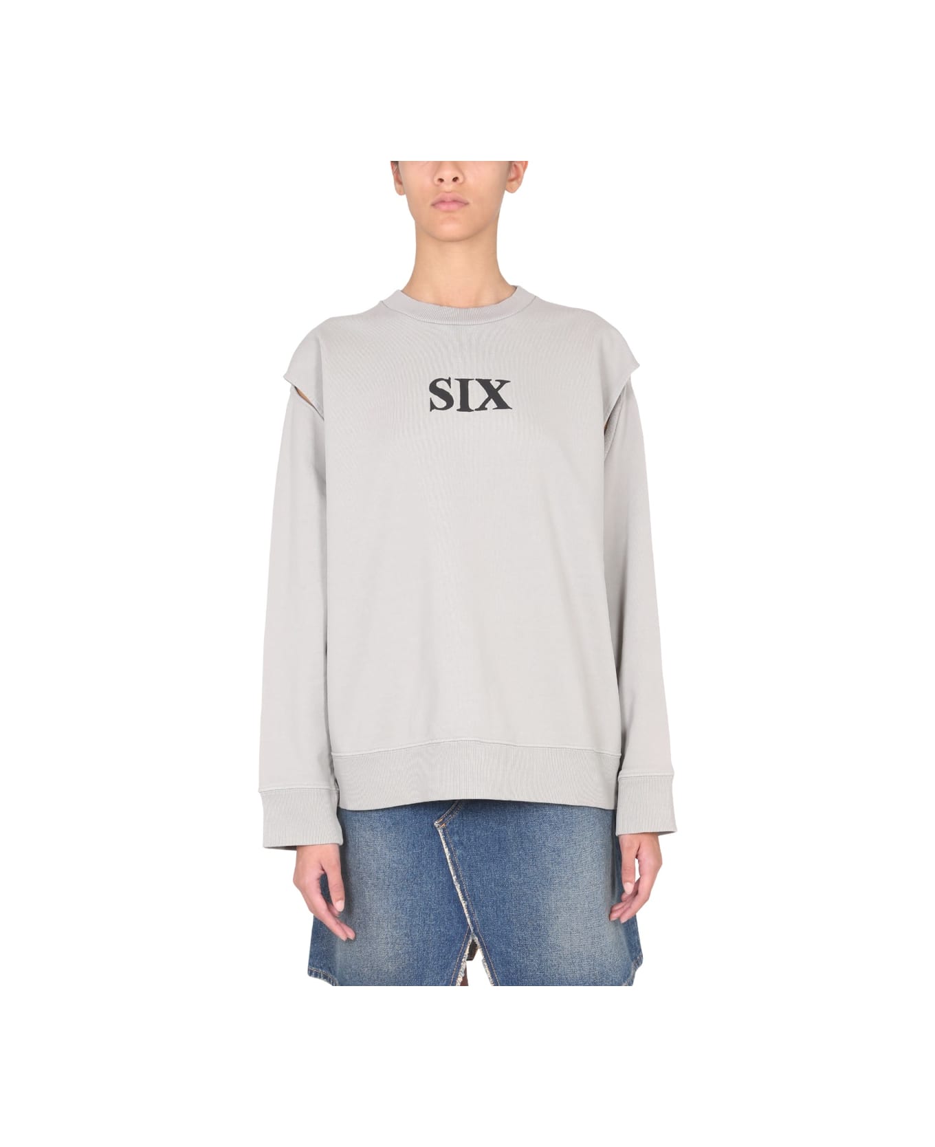MM6 Maison Margiela Sweatshirt "six" - GREY フリース