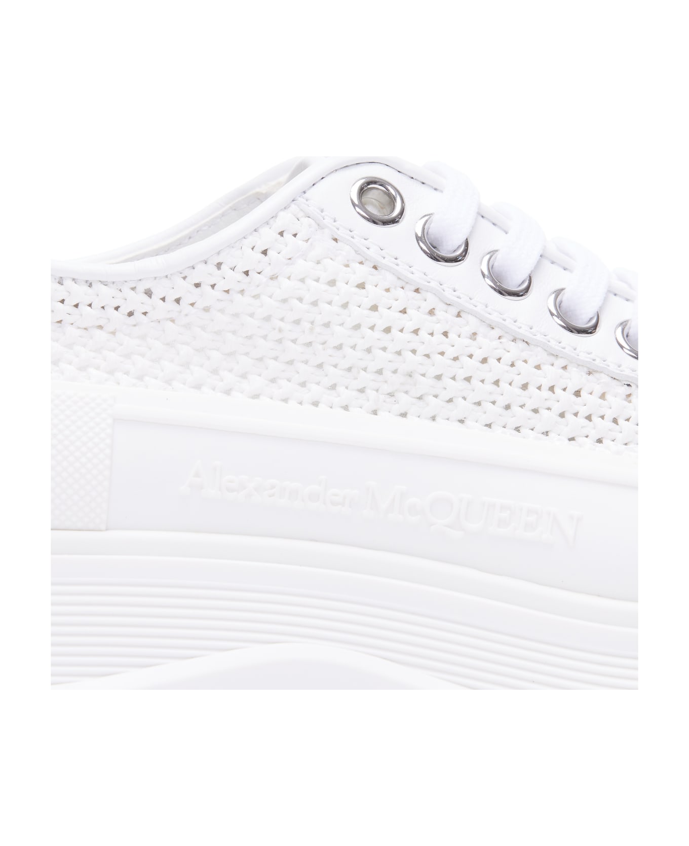 Alexander McQueen Tread Slick Sneakers - White Off White Sil ウェッジシューズ