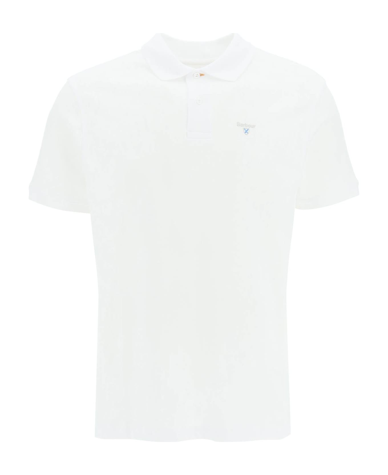 Barbour Polo Shirt With Embroidery - White