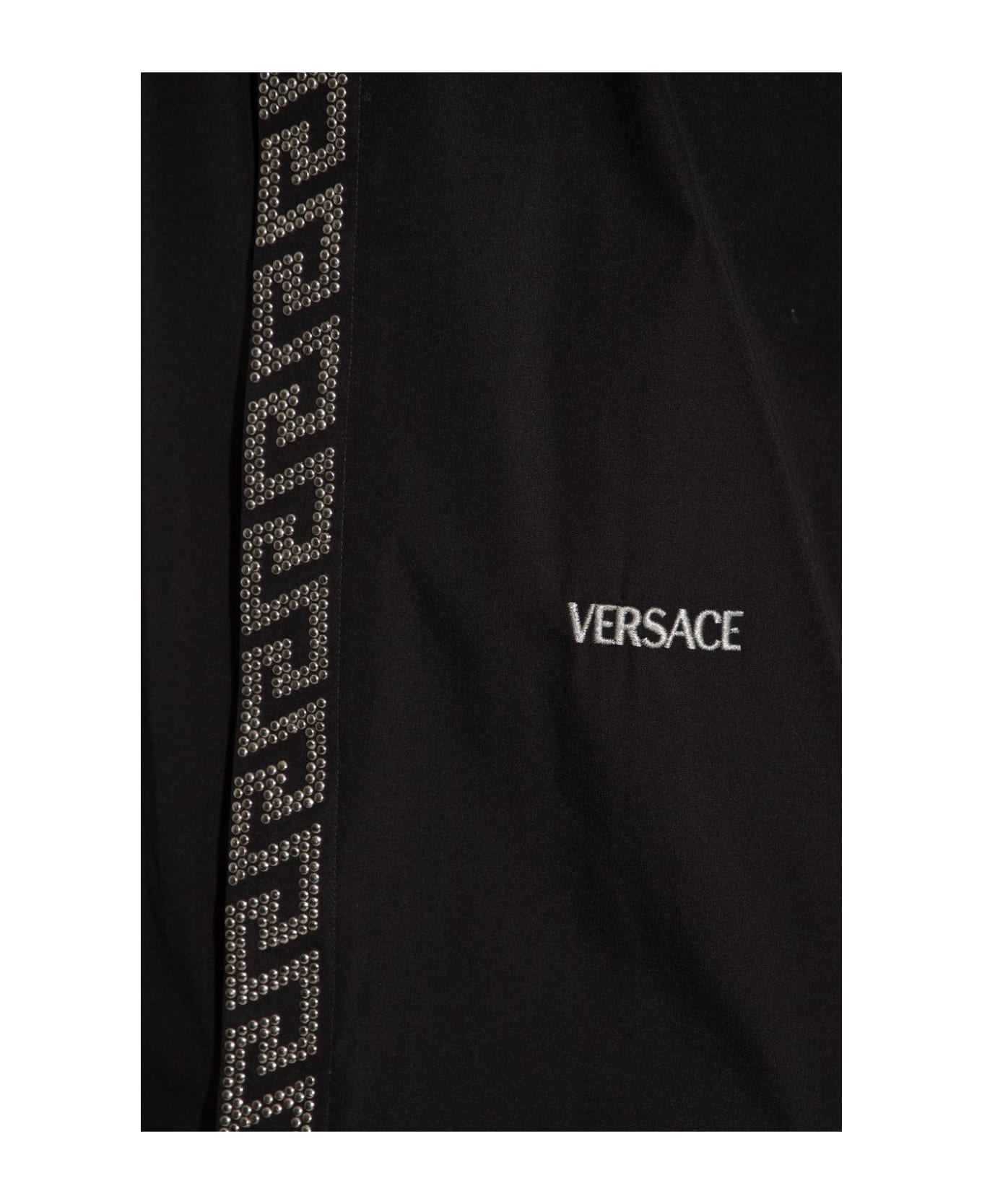 Versace Logo Detailed Embellished Shirt シャツ