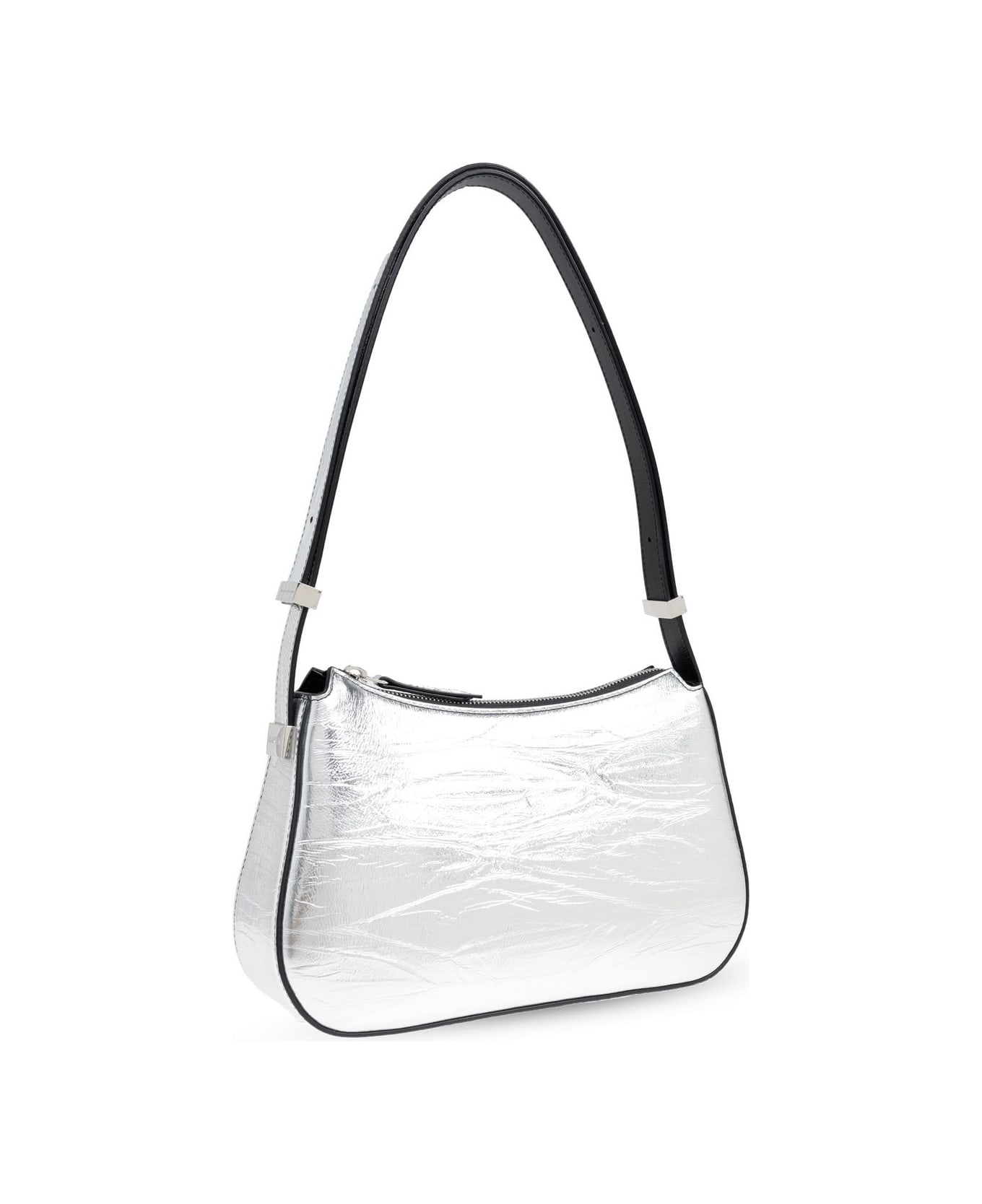 Lanvin Metallic Zipped Shoulder Bag - ARGENT