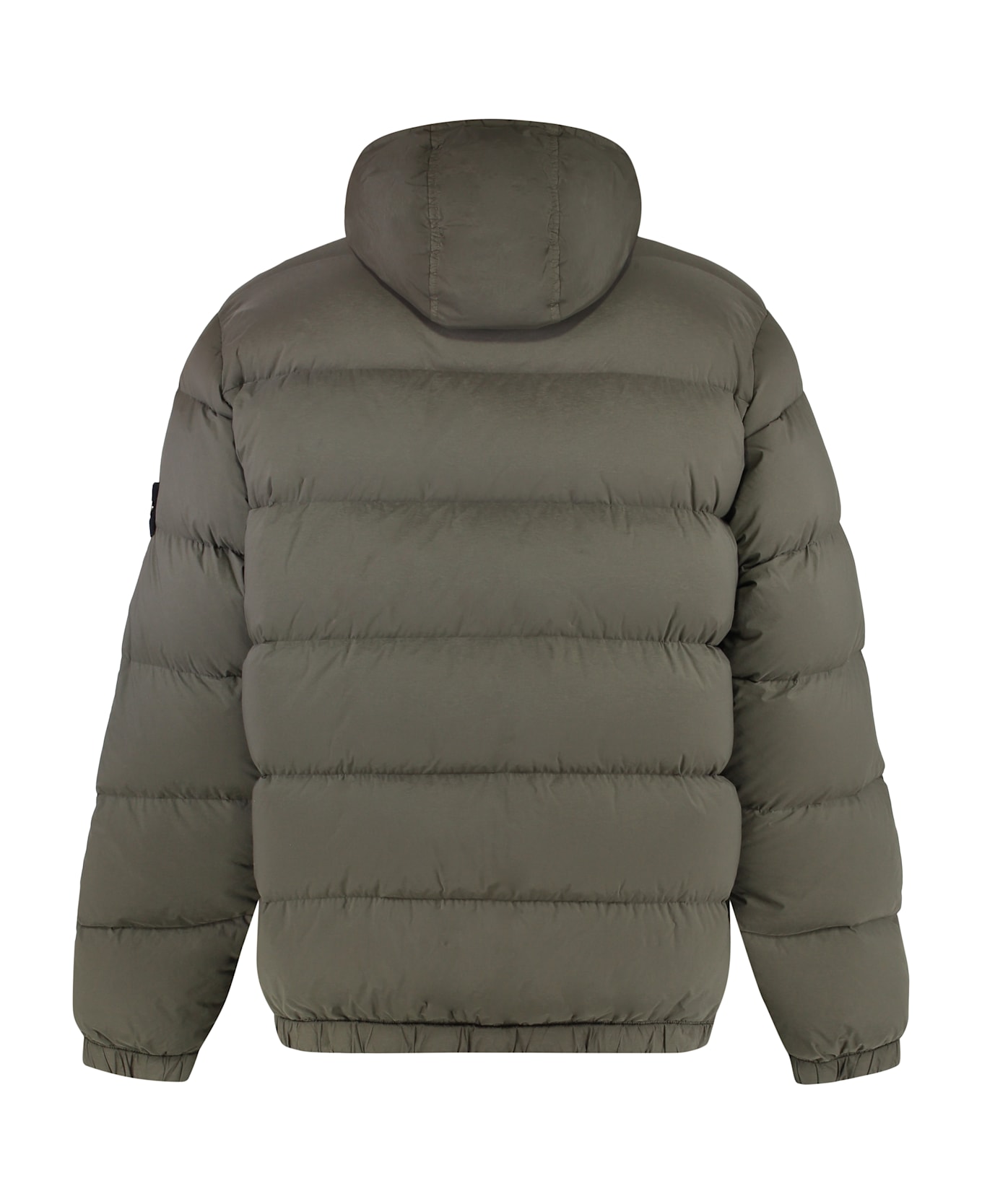 Stone Island Hooded Short Down Jacket - green