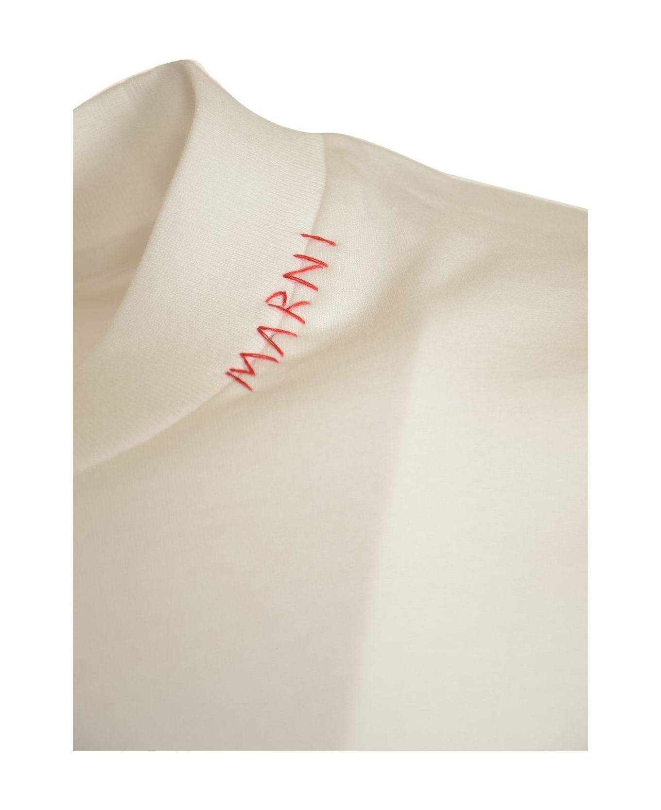 Marni Logo Embroidered Three Pack Of T-shirt - White