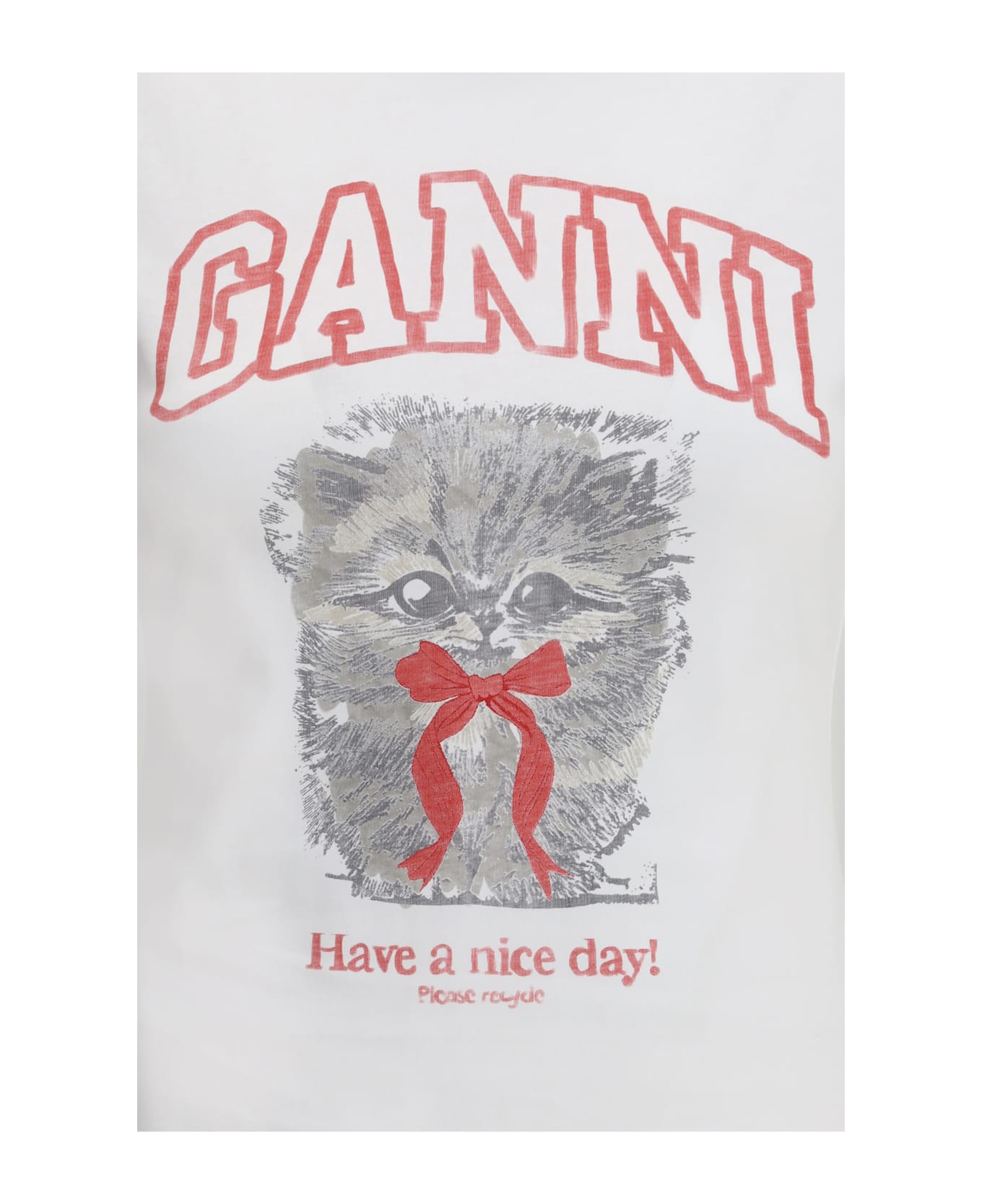 Ganni Cropped Kitty T-shirt
