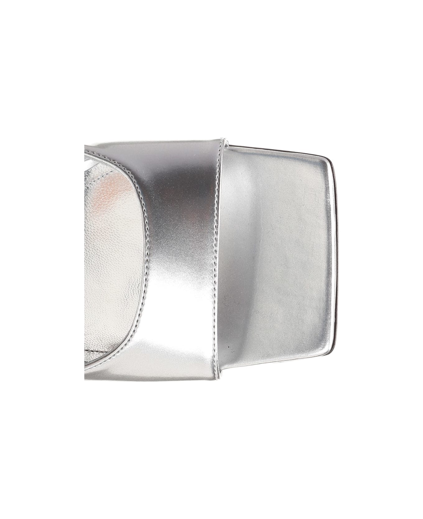 The Attico 'cheope' Mule - SILVER/CRYSTAL
