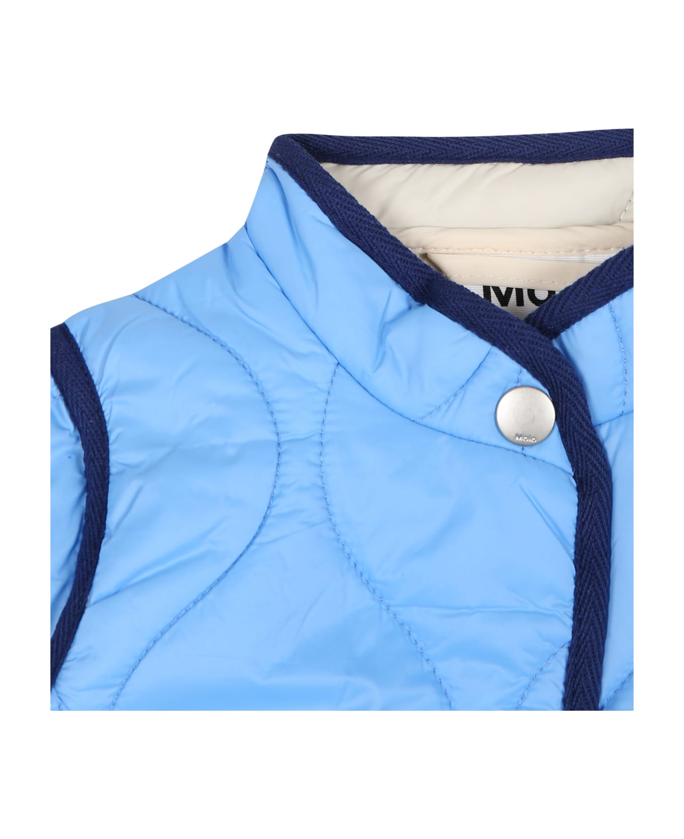 Molo Light Blue Down Jacket Harrie For Baby Boy - Light Blue コート＆ジャケット