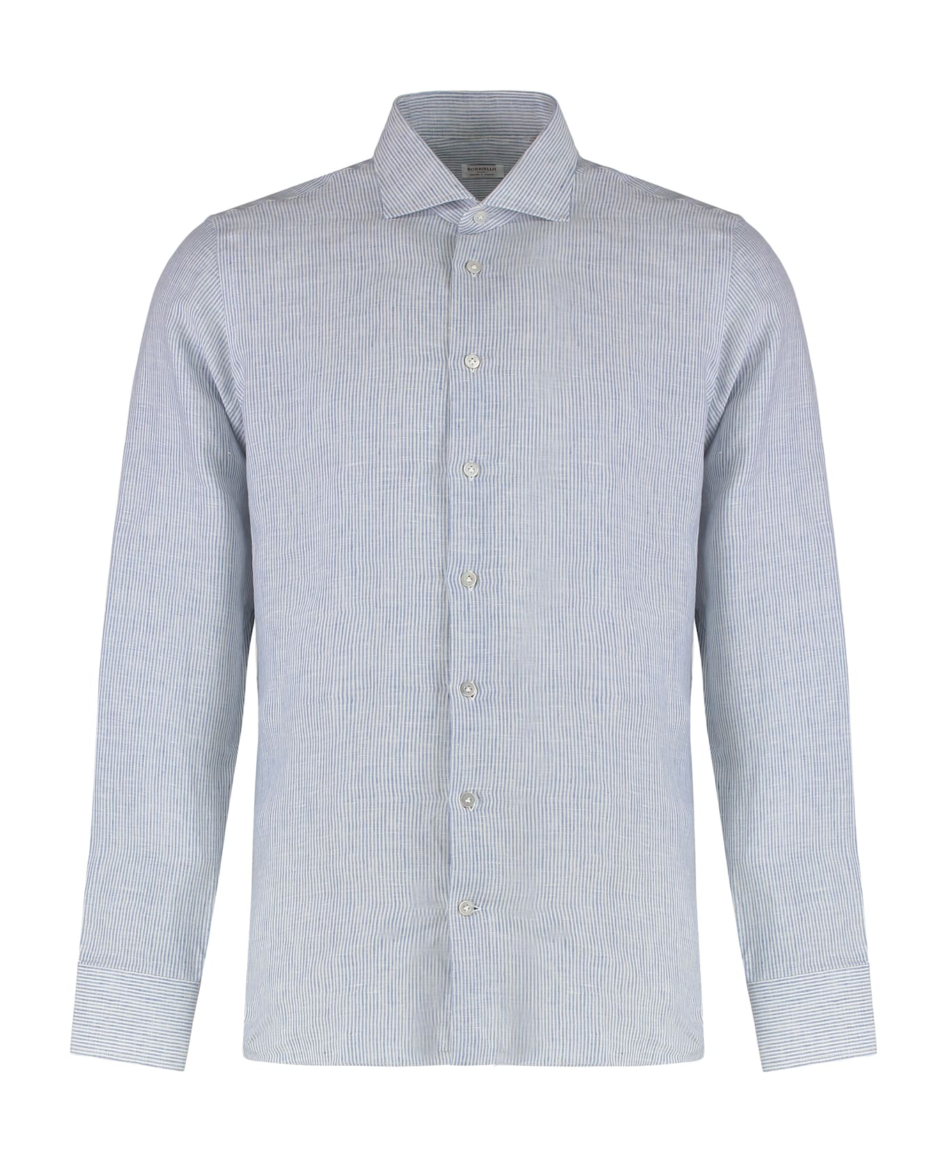 Borriello Napoli Striped Linen Shirt - Light Blue