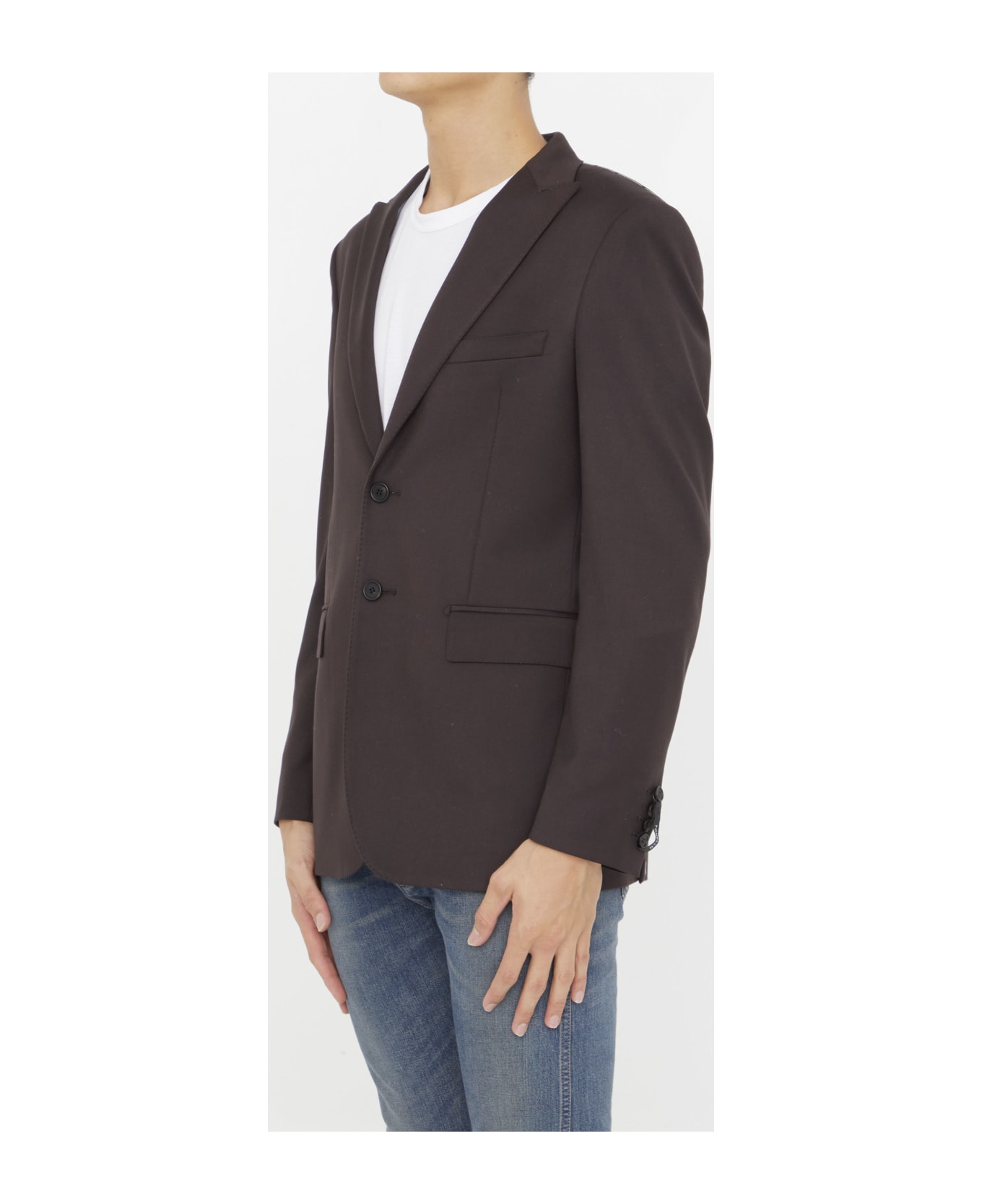 Tonello Suit In Viscose Blend - BROWN
