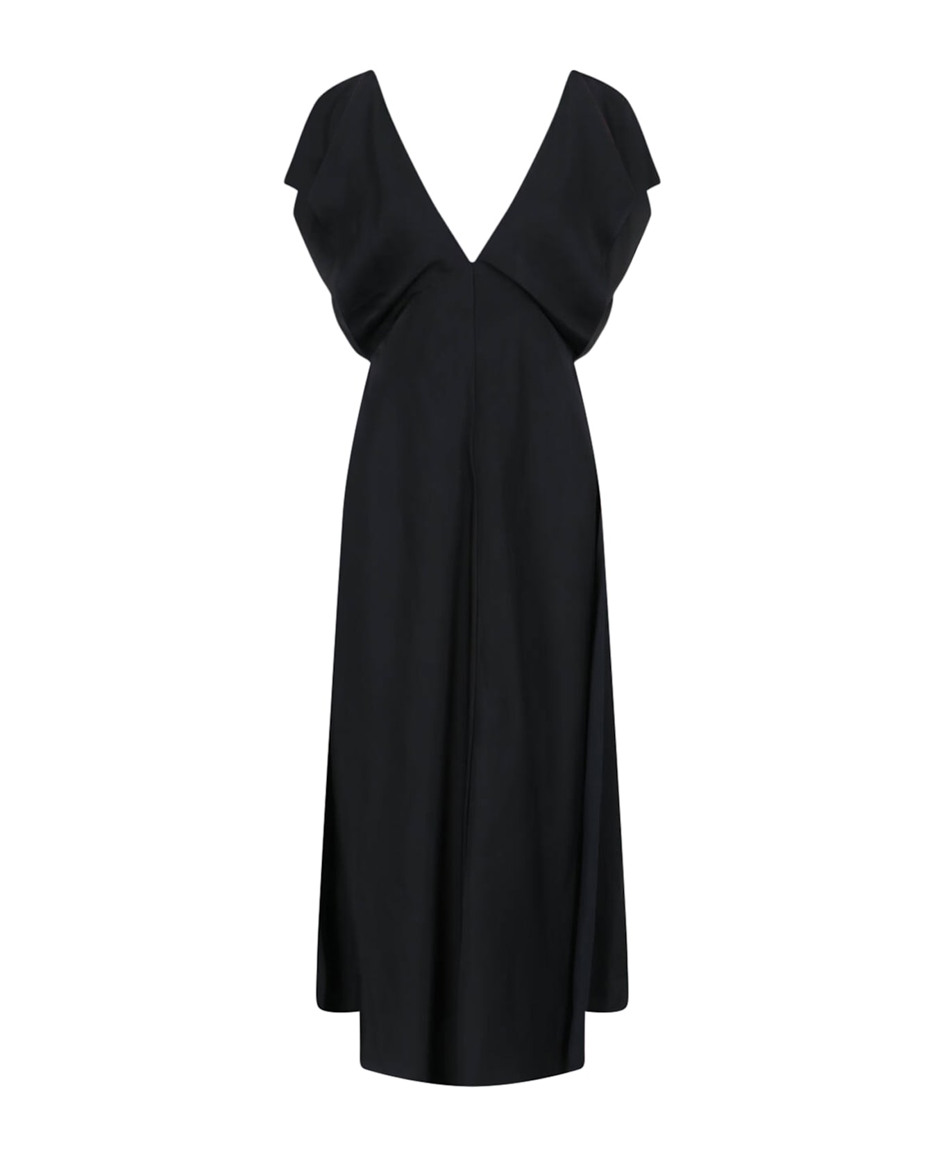 Jil Sander V-neck Maxi Dress - Black