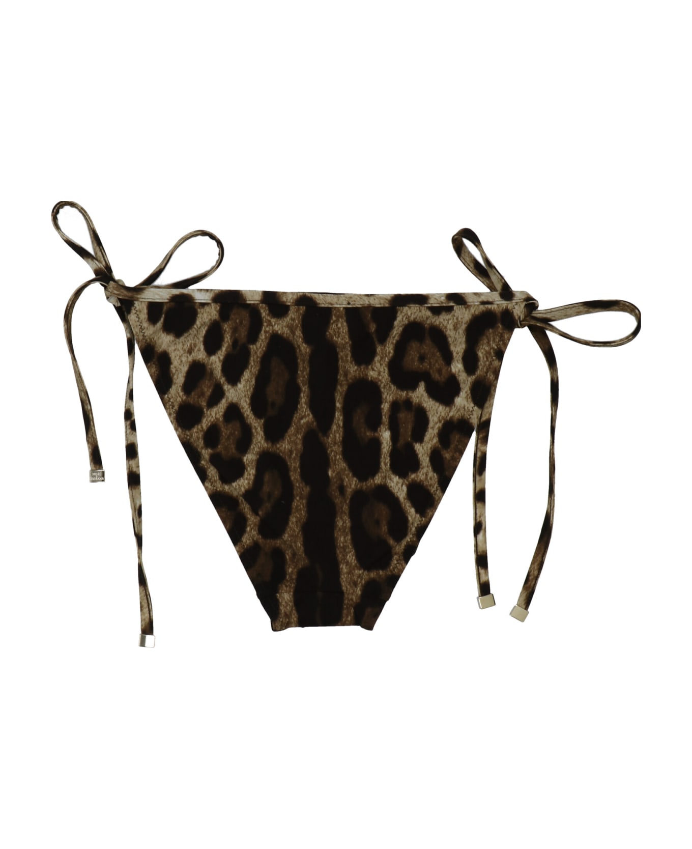 Dolce & Gabbana Animal Print Bikini Briefs - Brown