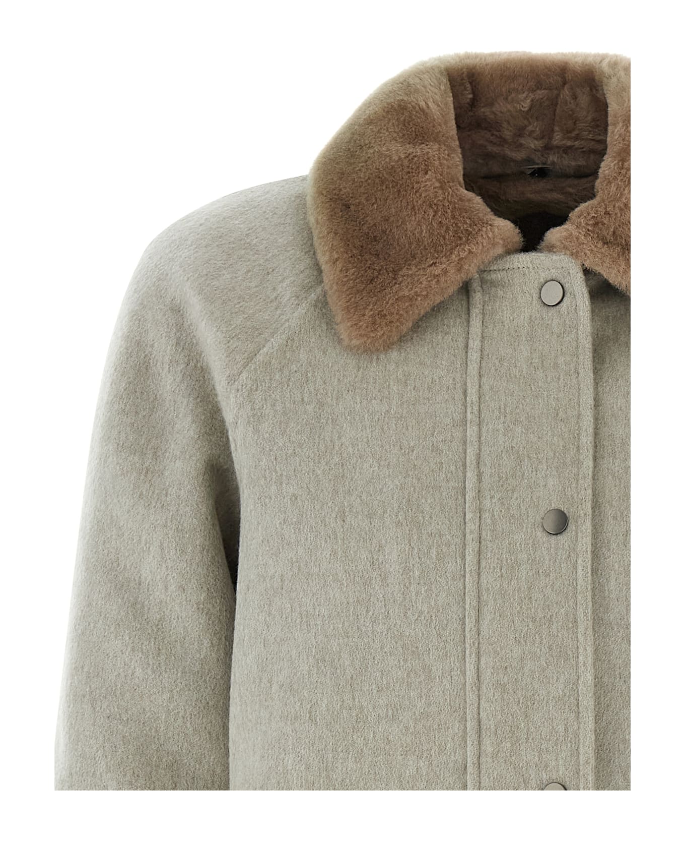 Brunello Cucinelli Sheepskin Insert Jacket - Beige