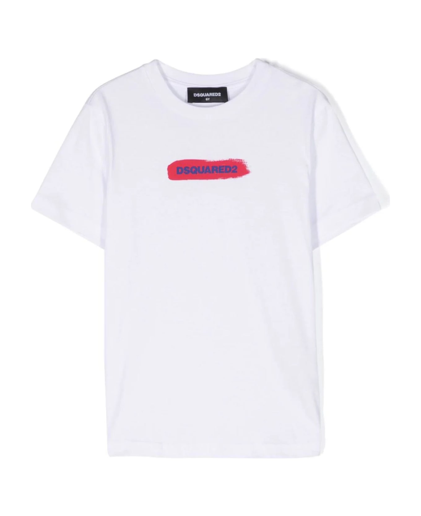 Dsquared2 White Cotton T-shirt - Bianco Tシャツ＆ポロシャツ