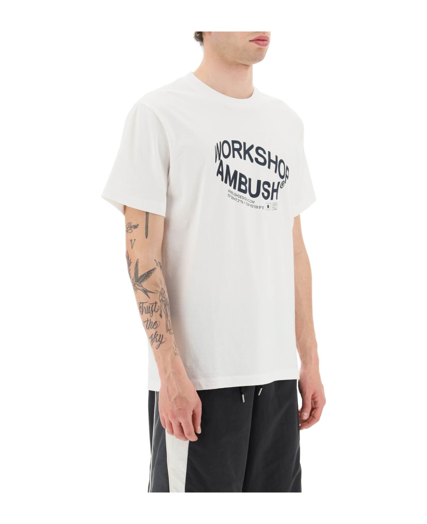 AMBUSH Revolve Logo T-shirt - White シャツ