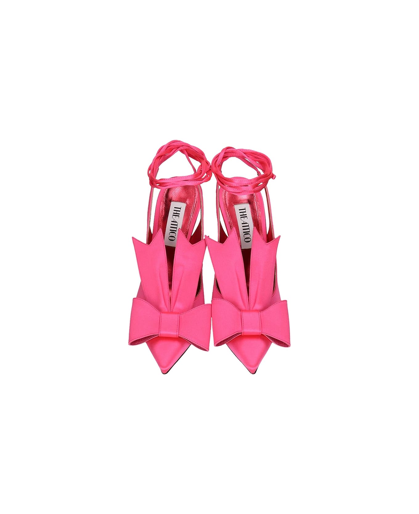 The Attico Slingback Pumps In Rose-pink Tech/synthetic - rose-pink