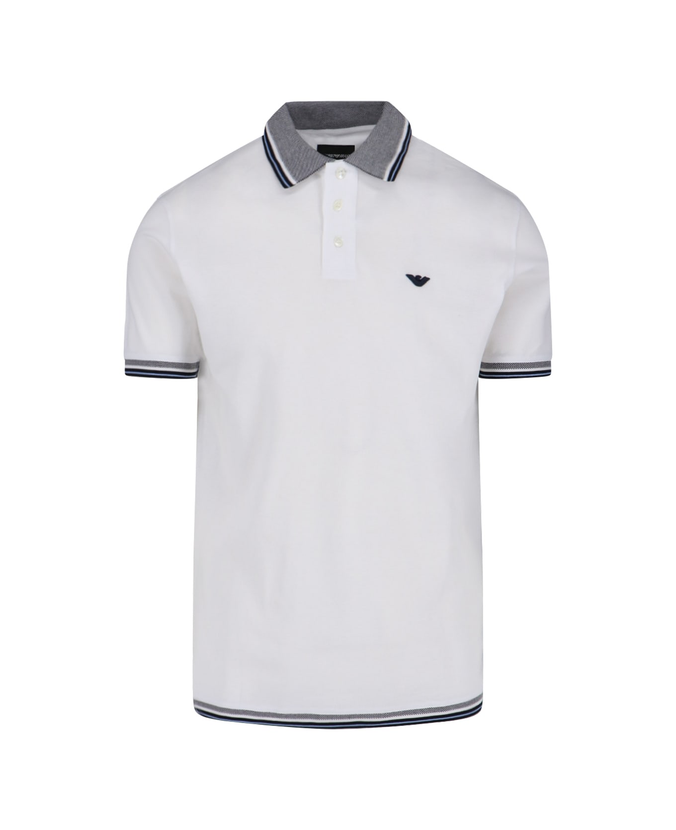 Emporio Armani Logo Polo Shirt - OFF WHITE