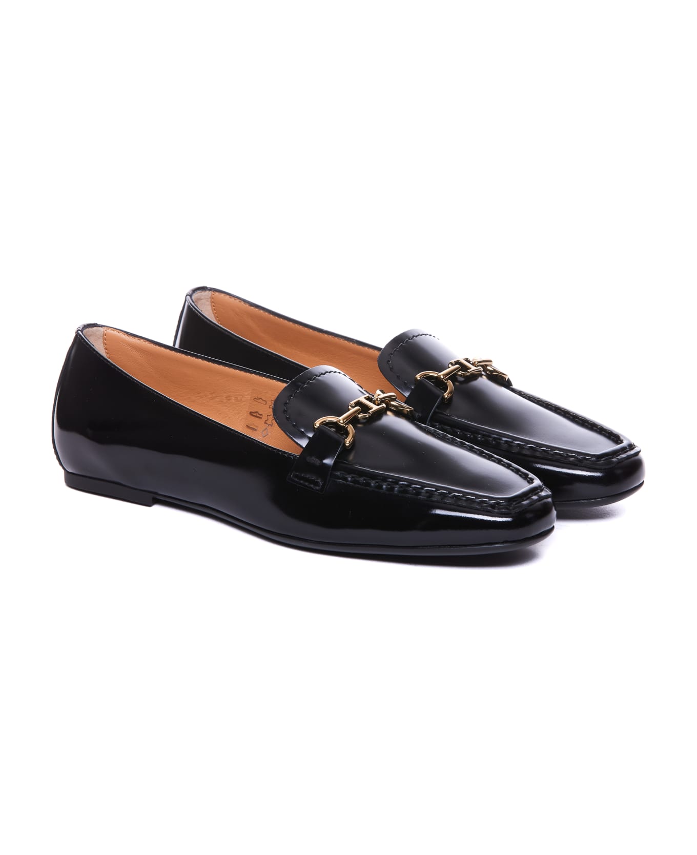 Tod's Leather Loafers With Horsebit - Black