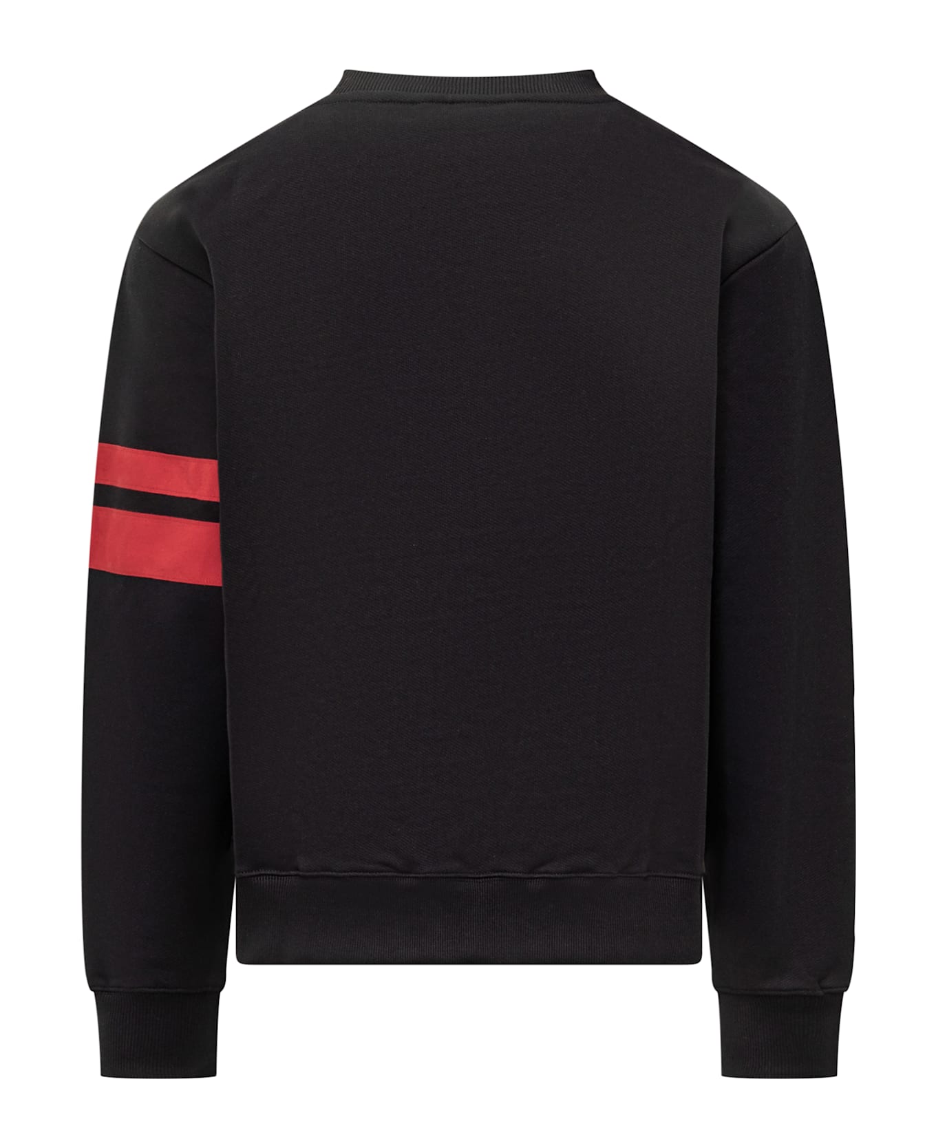 GCDS Sweatshirt - BLACK/RED/WHITE
