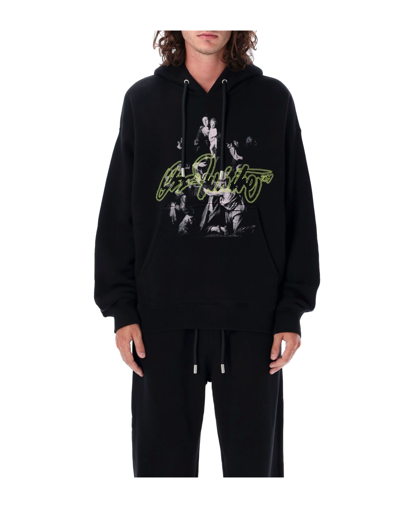 Off-White Script Mary Skate Hoodie - BLACK MULTI