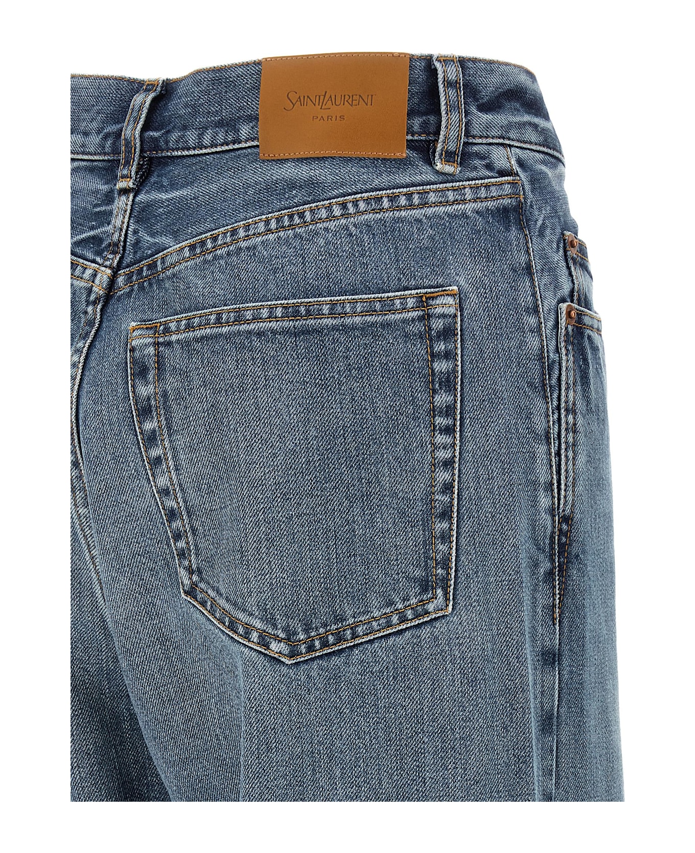 Saint Laurent V-shaped Waist Jeans - Light Blue