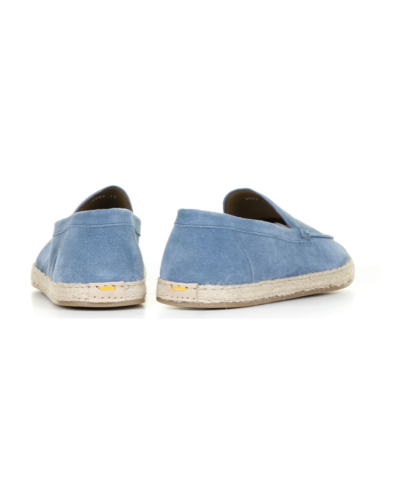 Doucal's Slip On Moccasin In Blue Suede - DENIM
