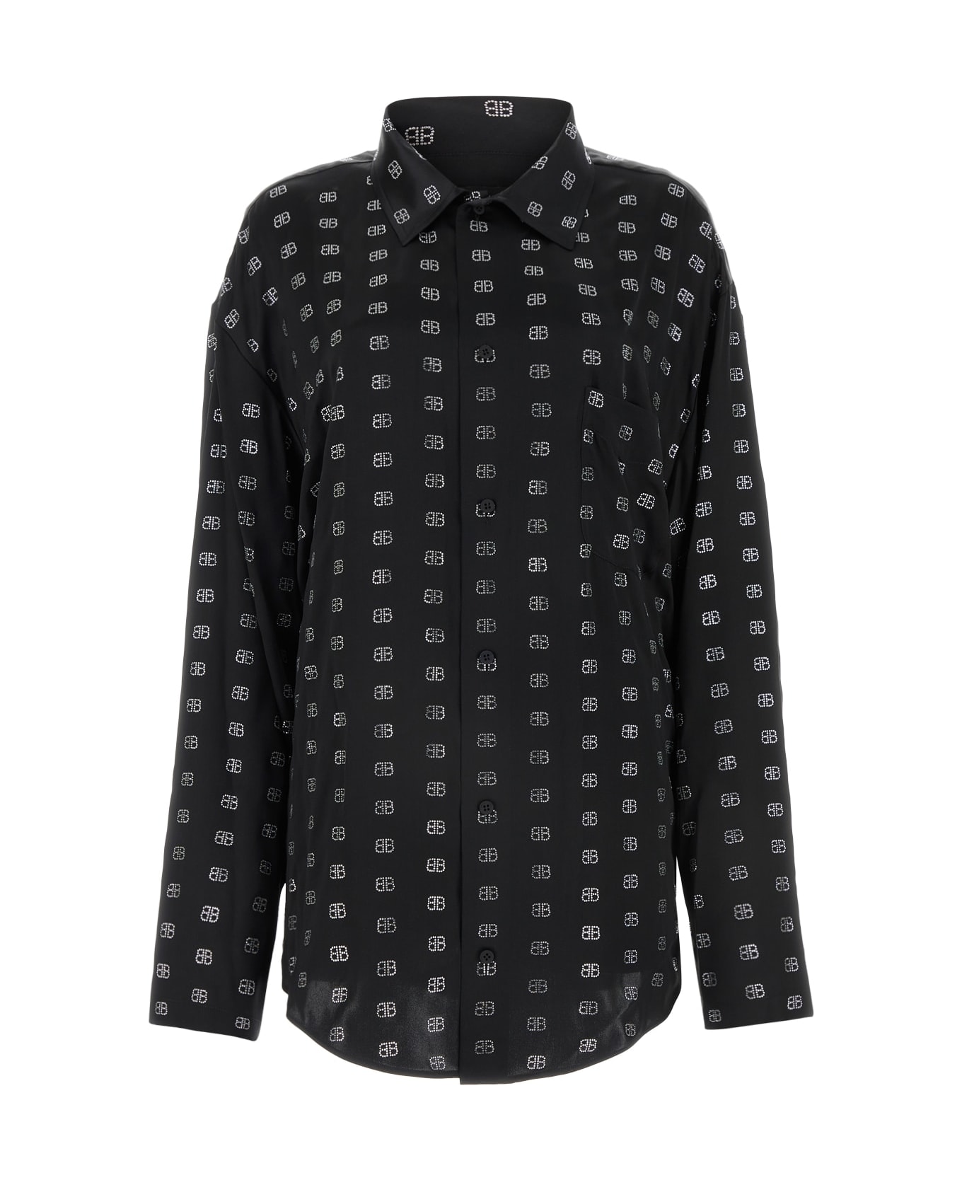 Balenciaga Ls Minimal Shirt - BLACKSILVER