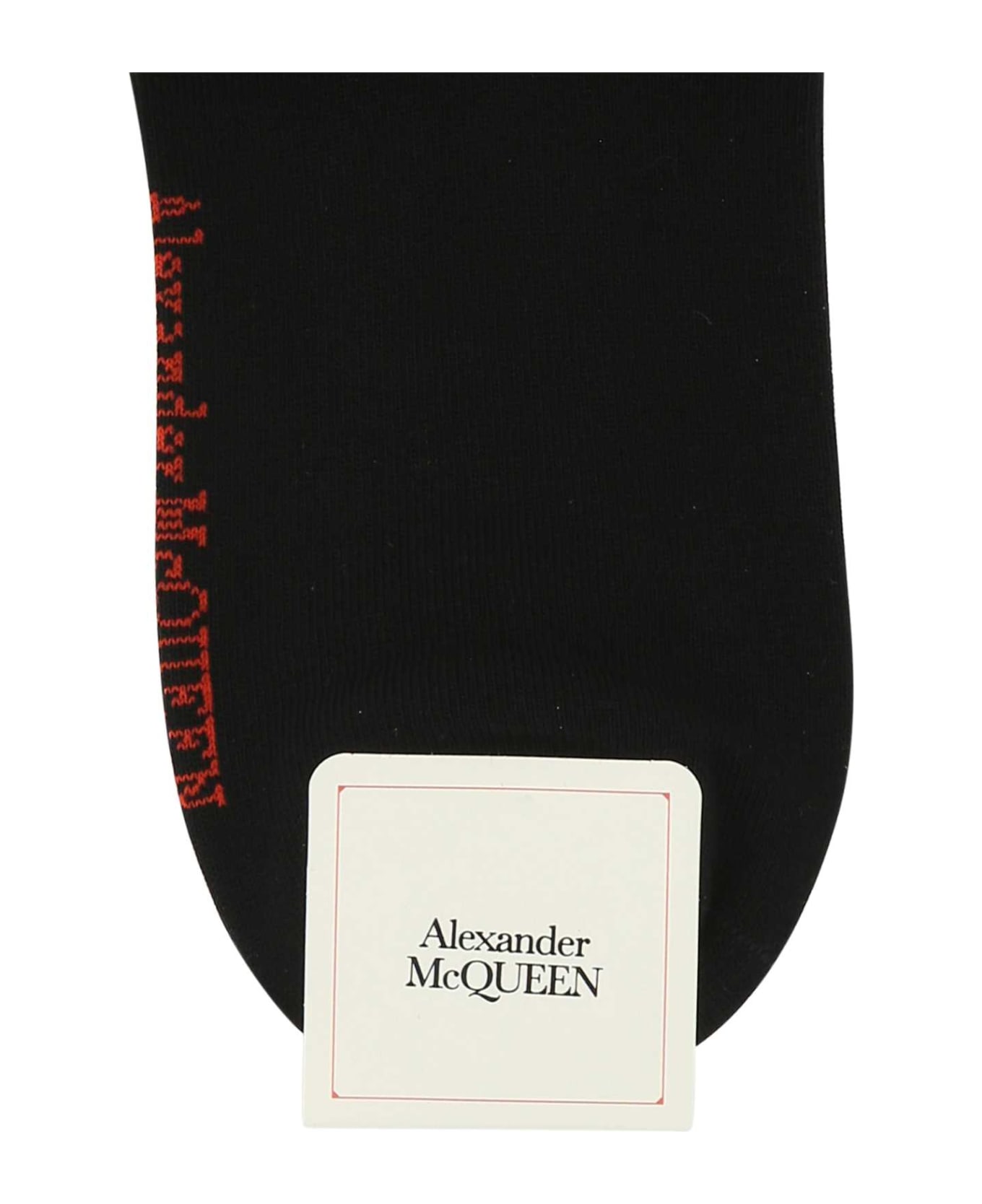 Alexander McQueen Black Stretch Cotton Blend Socks - 1074