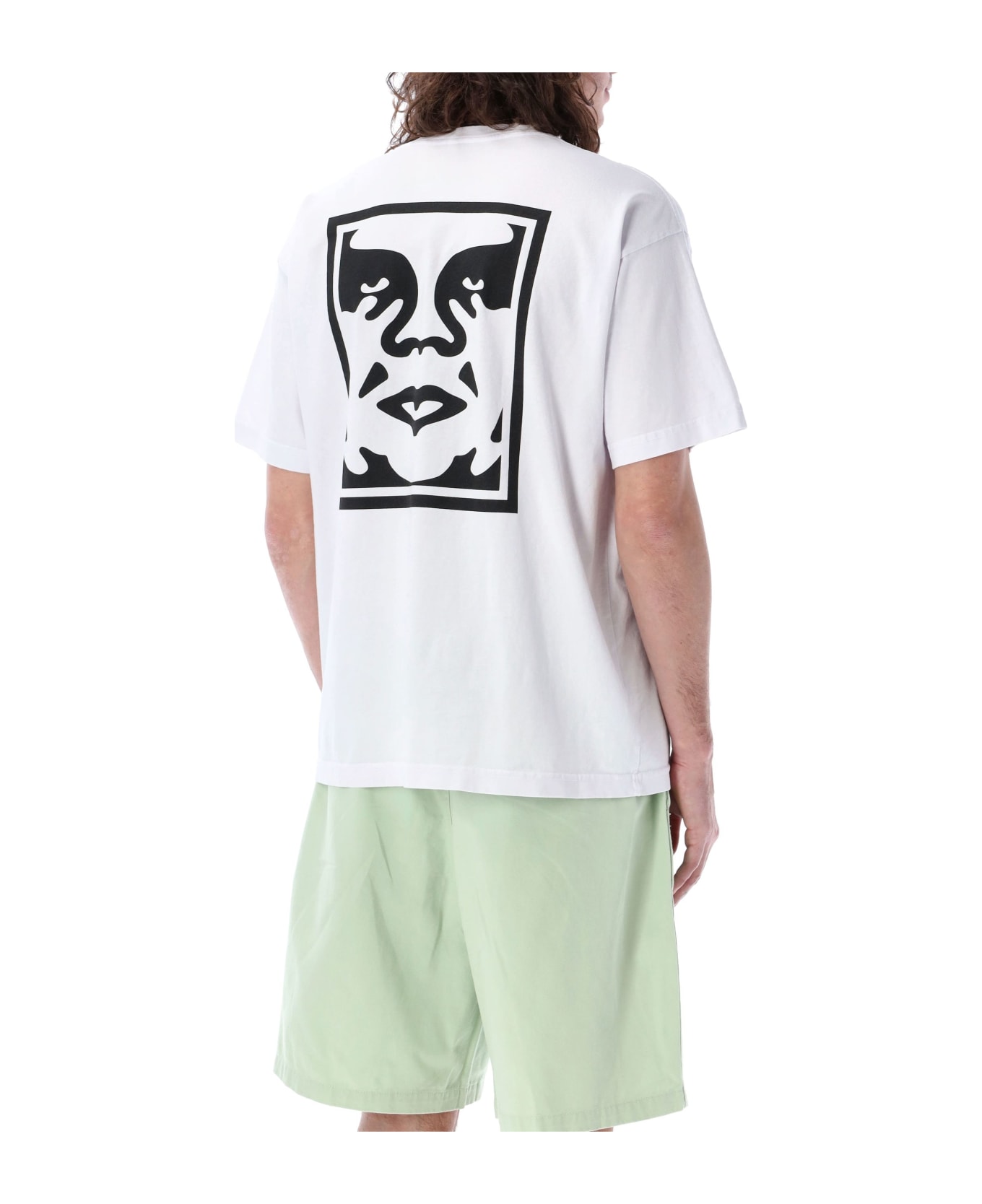 Obey Cotton Bold Icon Heavyweight T-shirt - WHITE