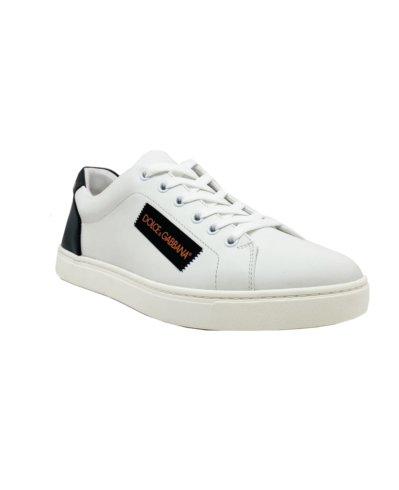 Dolce & Gabbana Logo Leather Sneakers - White