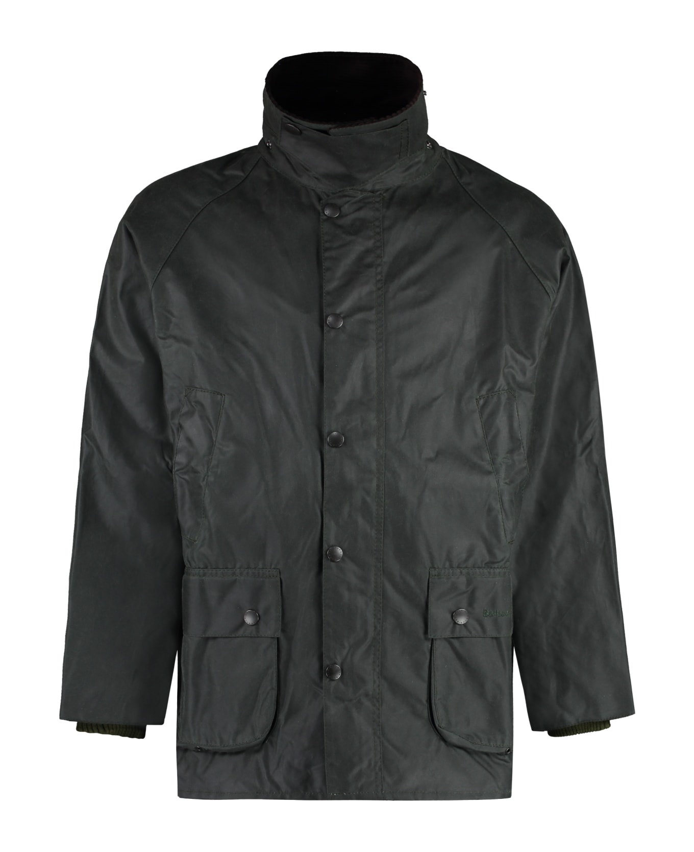 Barbour Bedale Jacket In Coated Cotton - green