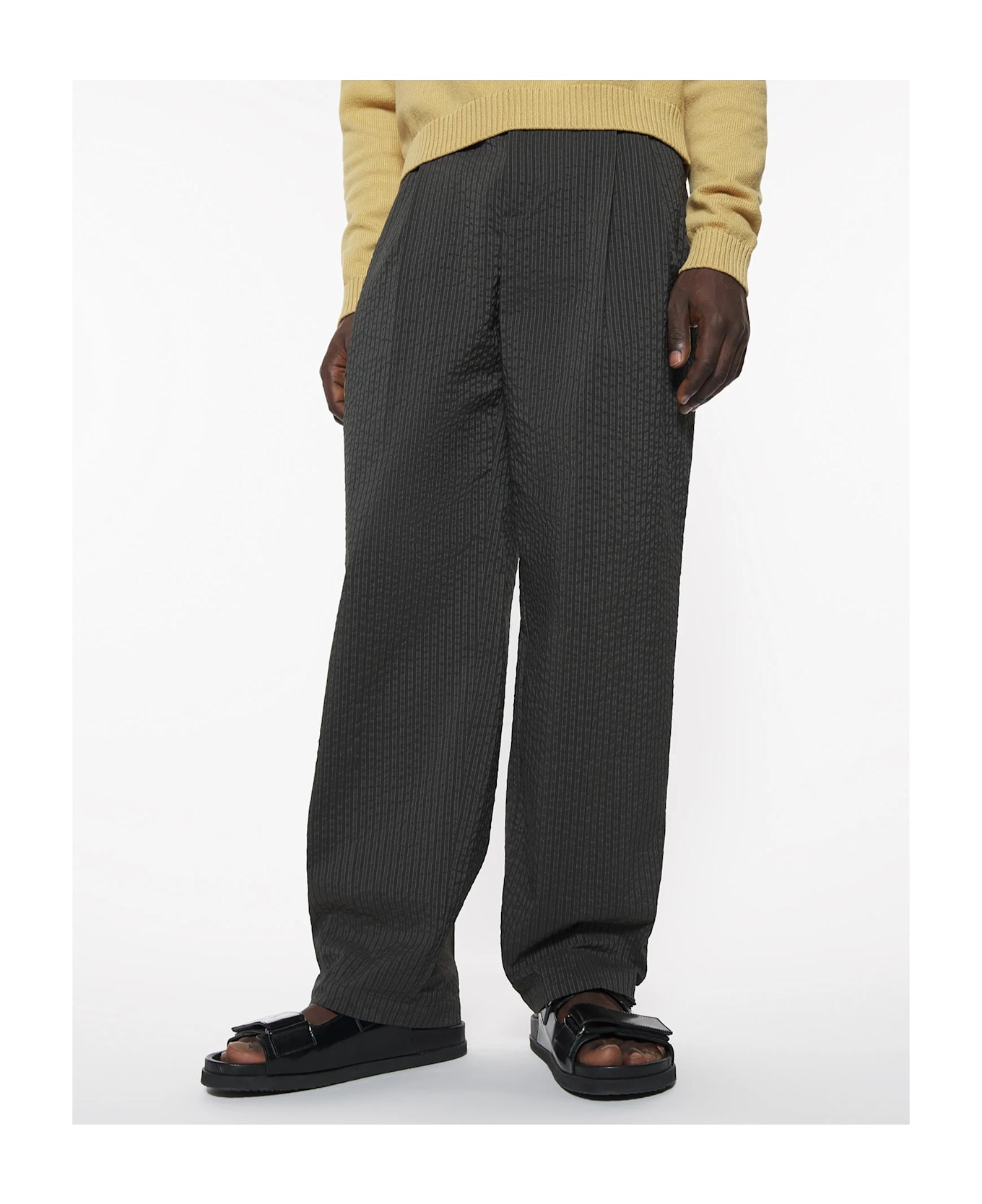 Maison Kitsuné Relaxed Pleated Pants - Ranger Green